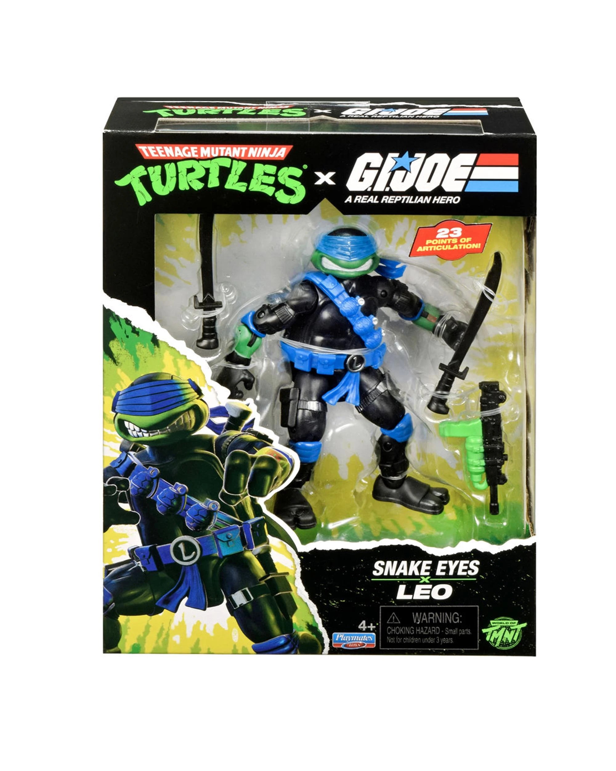 1 Teenage Mutant Ninja Turtles x G.I. Joe Snake Eyes x Leo Action Figure, 1 of 3