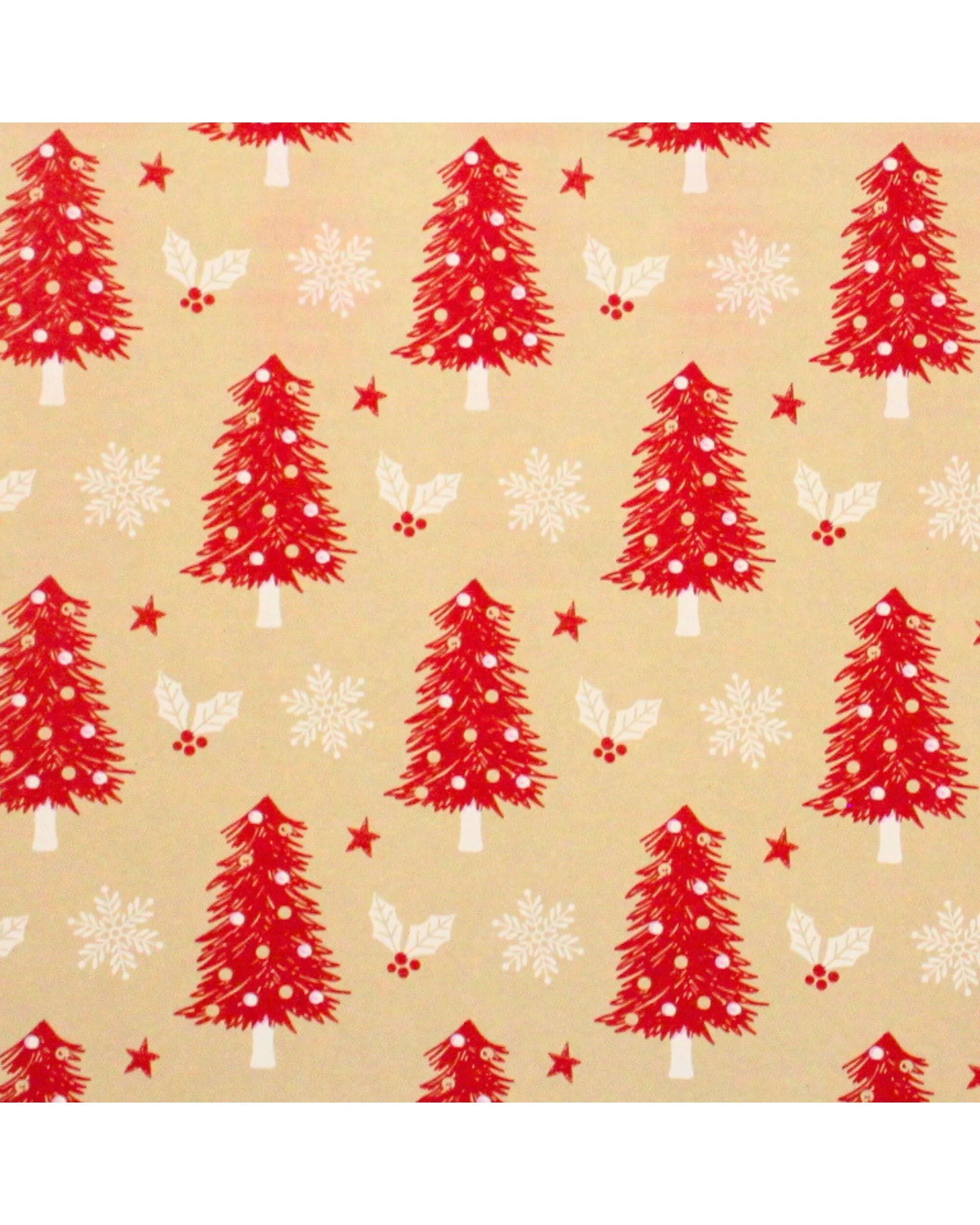 Uncle Bills 4m Roll Kraft Christmas Wrapping Paper - Assorted - Kmart