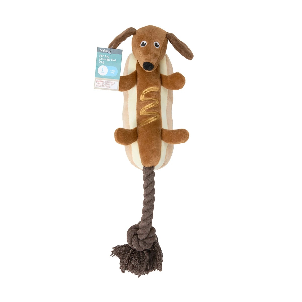 4 Pet Toy Rope Sausage Hot Dog, 4 of 4