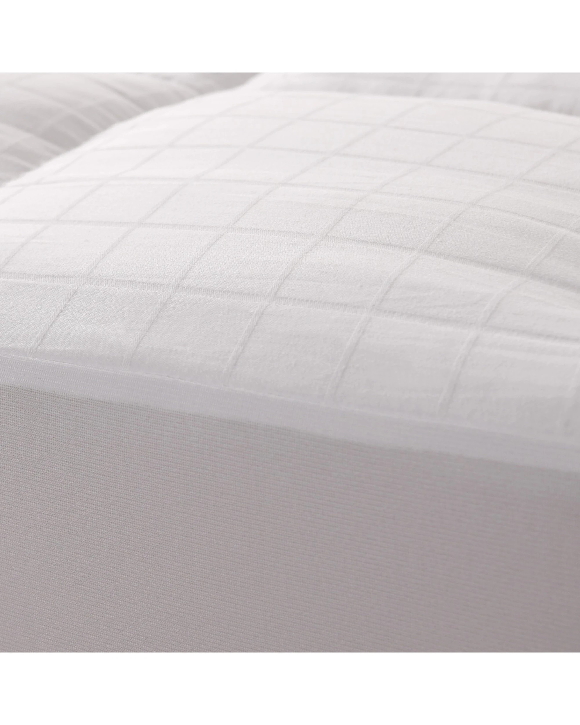 2 Dreamaker Hotel Collection Dobby Sateen Ball Fibre Mattress Topper - Single Bed - White, 2 of 7