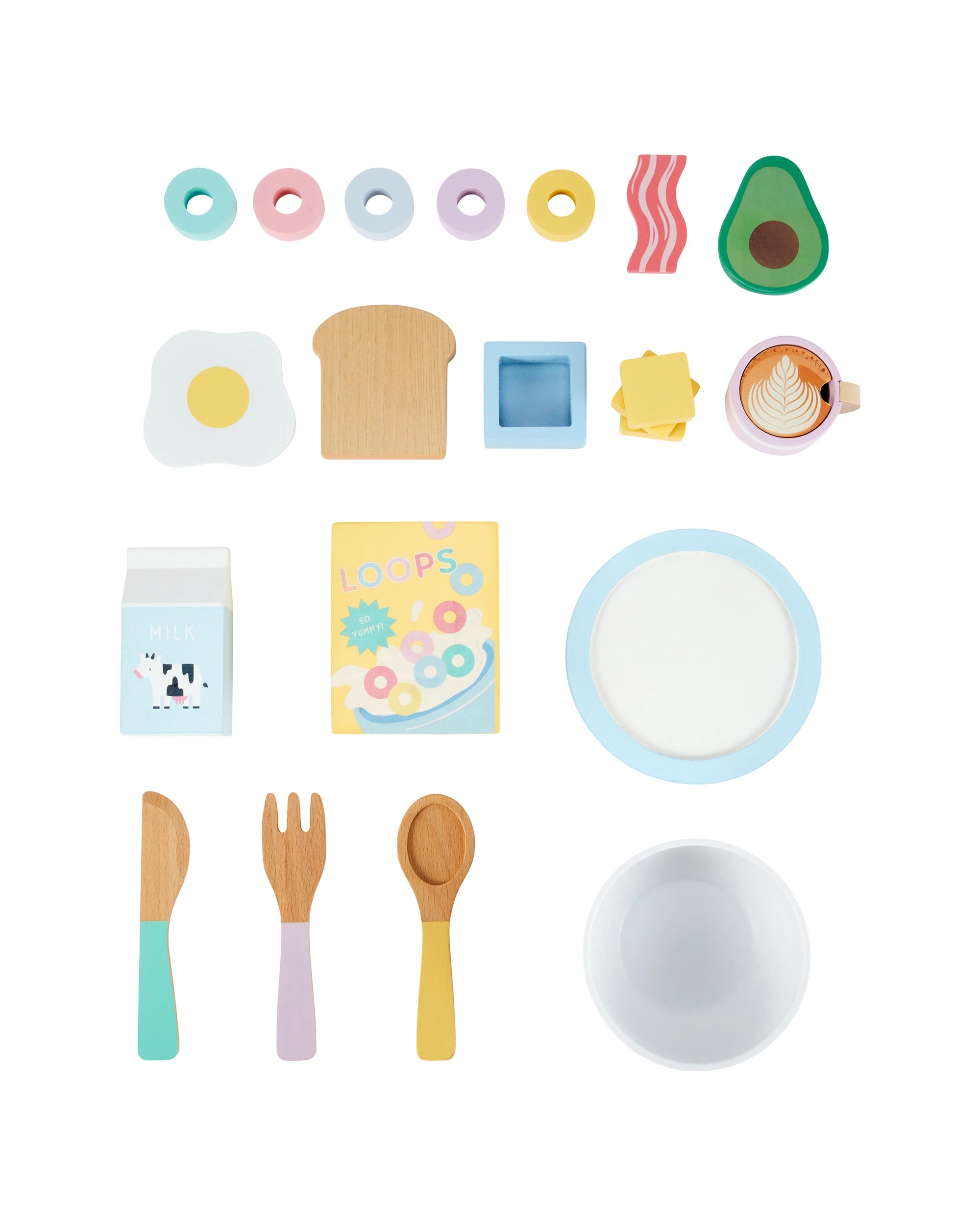 6 22 Piece Wooden Breakfast Set, 6 of 7