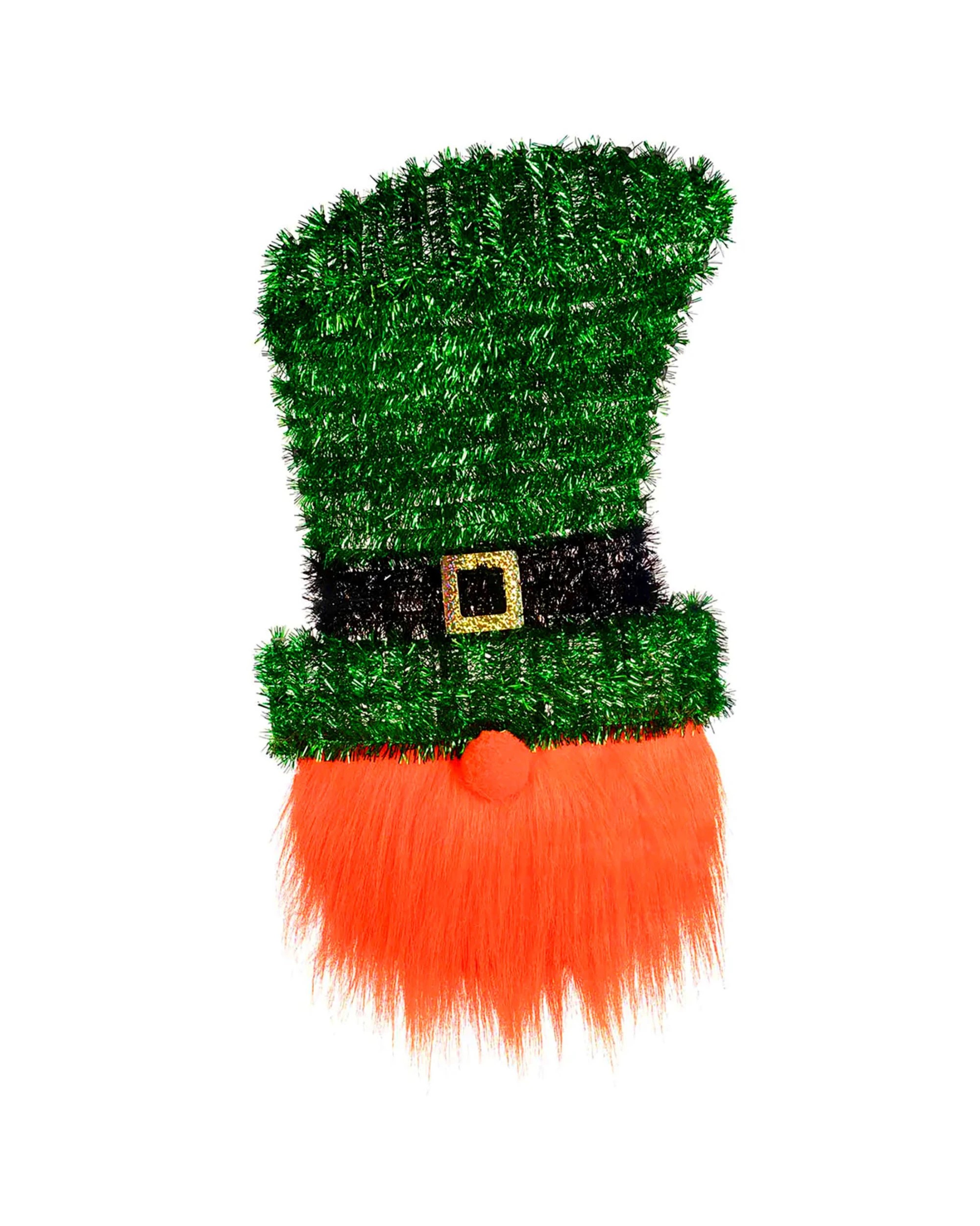 1 Amscan Leprechaun Hat with Orange Fuzzy Beard Tinsel Wall Decoration, 1 of 1