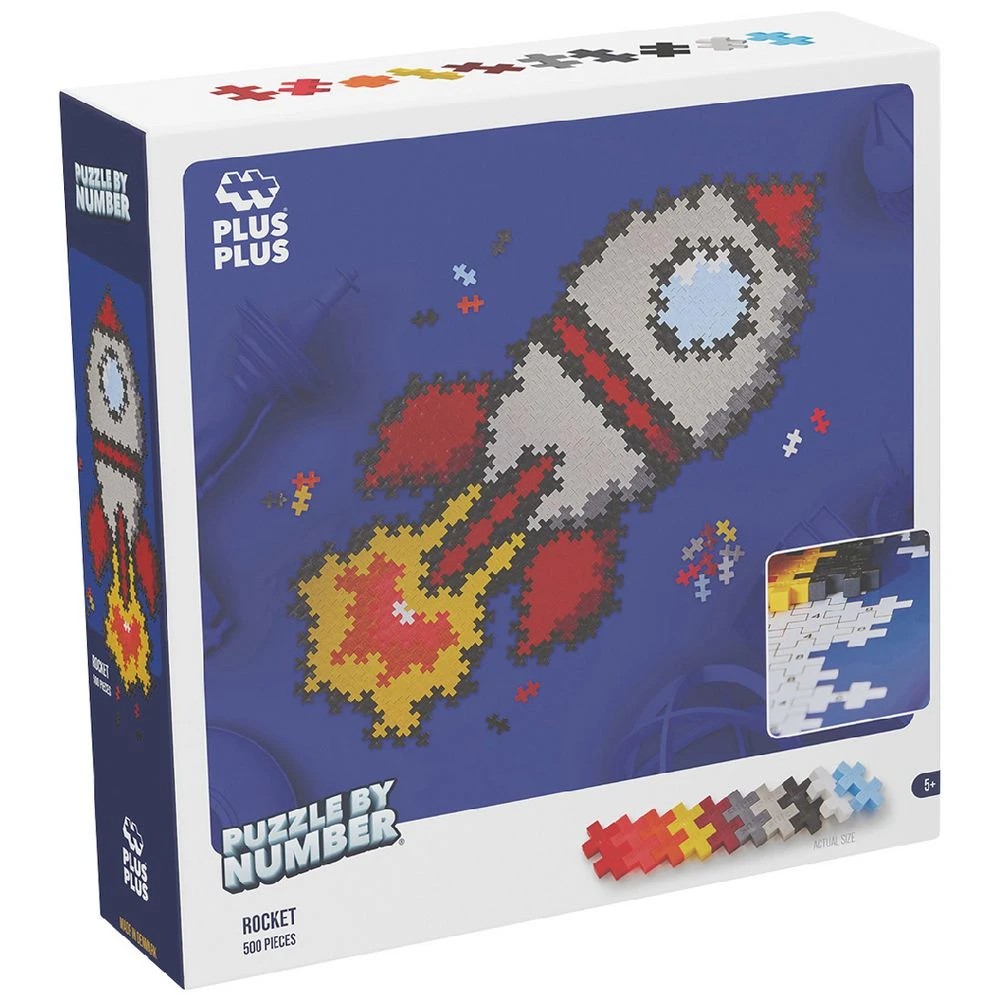 1 Plus-Plus Puzzle by Number Rocket 500 Pieces, 1 of 4