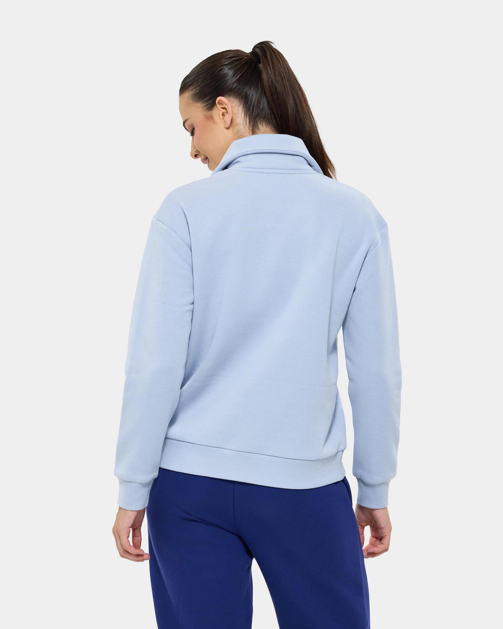 4 Fila Laila Quarter Zip Fleece Core Jumper ZEN BLUE, 4 of 6