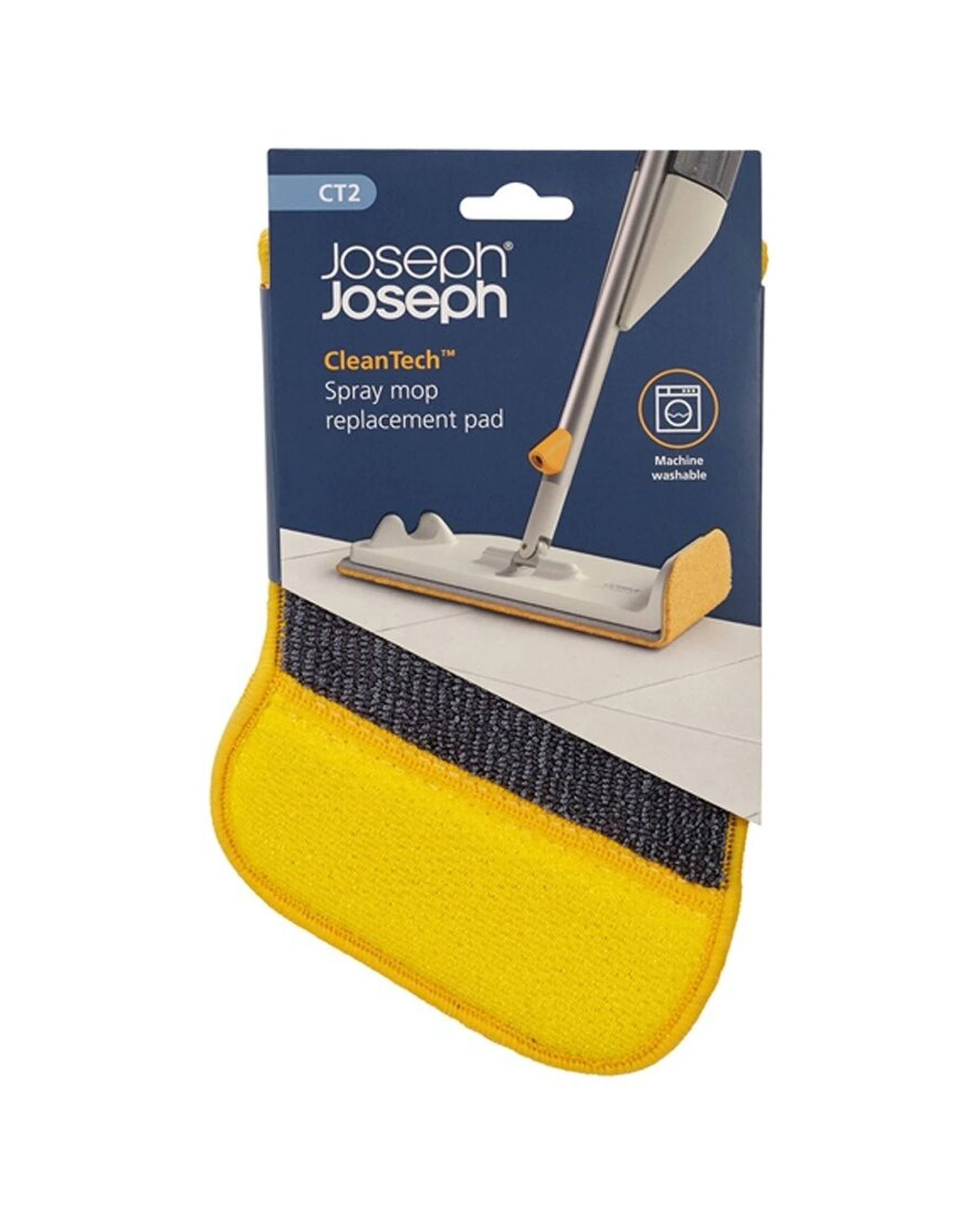 2 Joseph Joseph CleanTech Spray Mop Replacement Scourer Pad Microfibre 4 Pack - Blue, 2 of 5