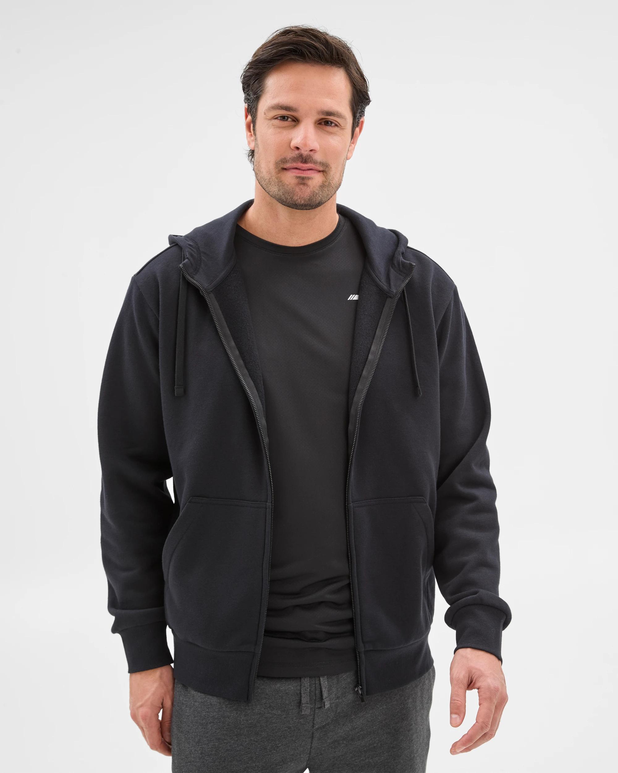 1 Target Zip Through Hoodie BLACK, 1 of 6