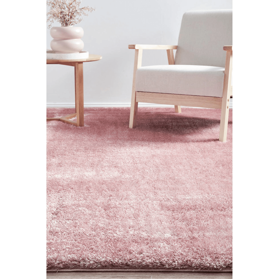 3 RUG CULTURE Sienna Blush Shag Rug - 5 cm Pile, Power-Loomed in Turkey - Pink, 3 of 7