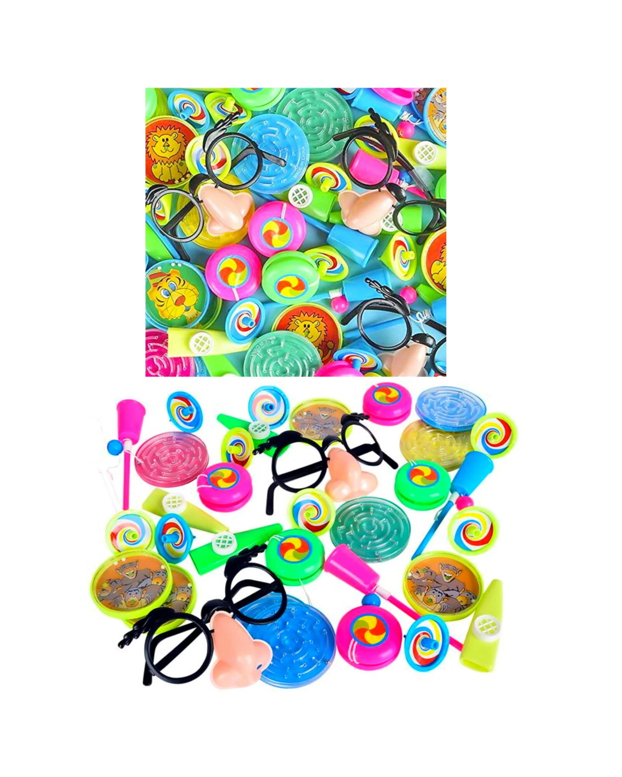 1 Partyrama Pinata Neon Mega Value Favour Pack 64 Pieces, 1 of 2