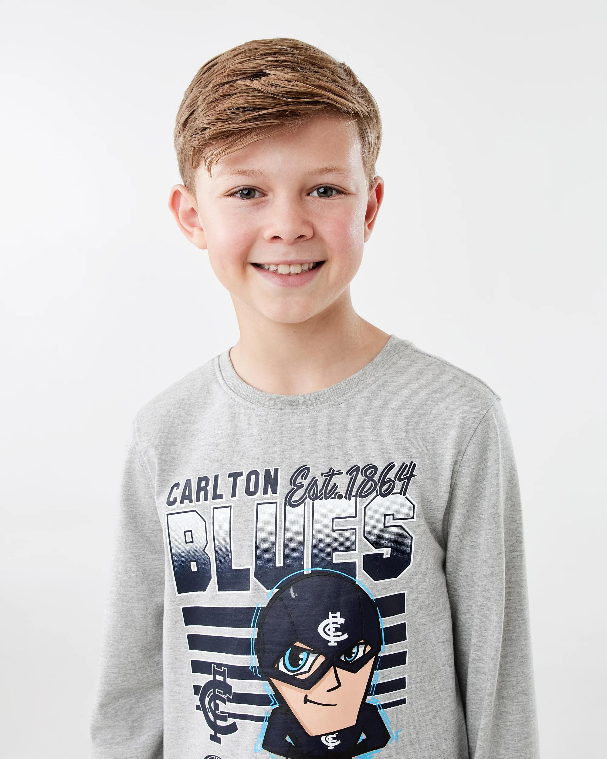 3 Official AFL Kids Pyjama Set Carlton, 3 of 6