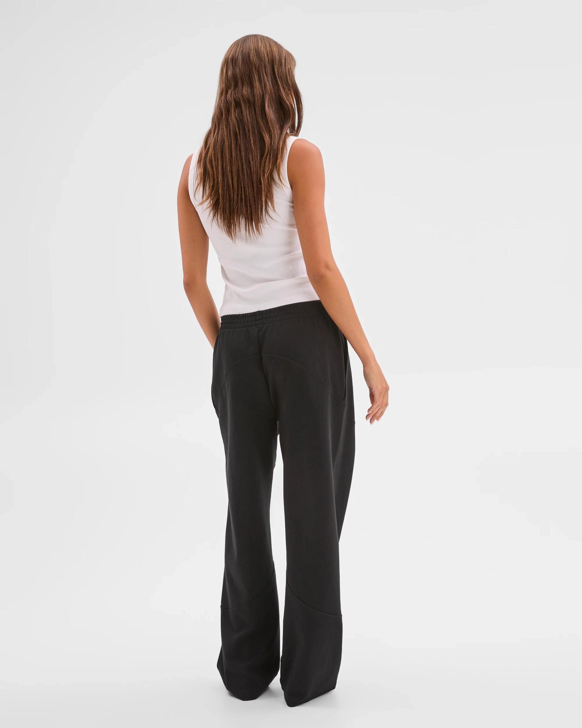 5 Lily Loves Australian Cotton Blend Angled Pocket Trackpants BLACK, 5 of 6