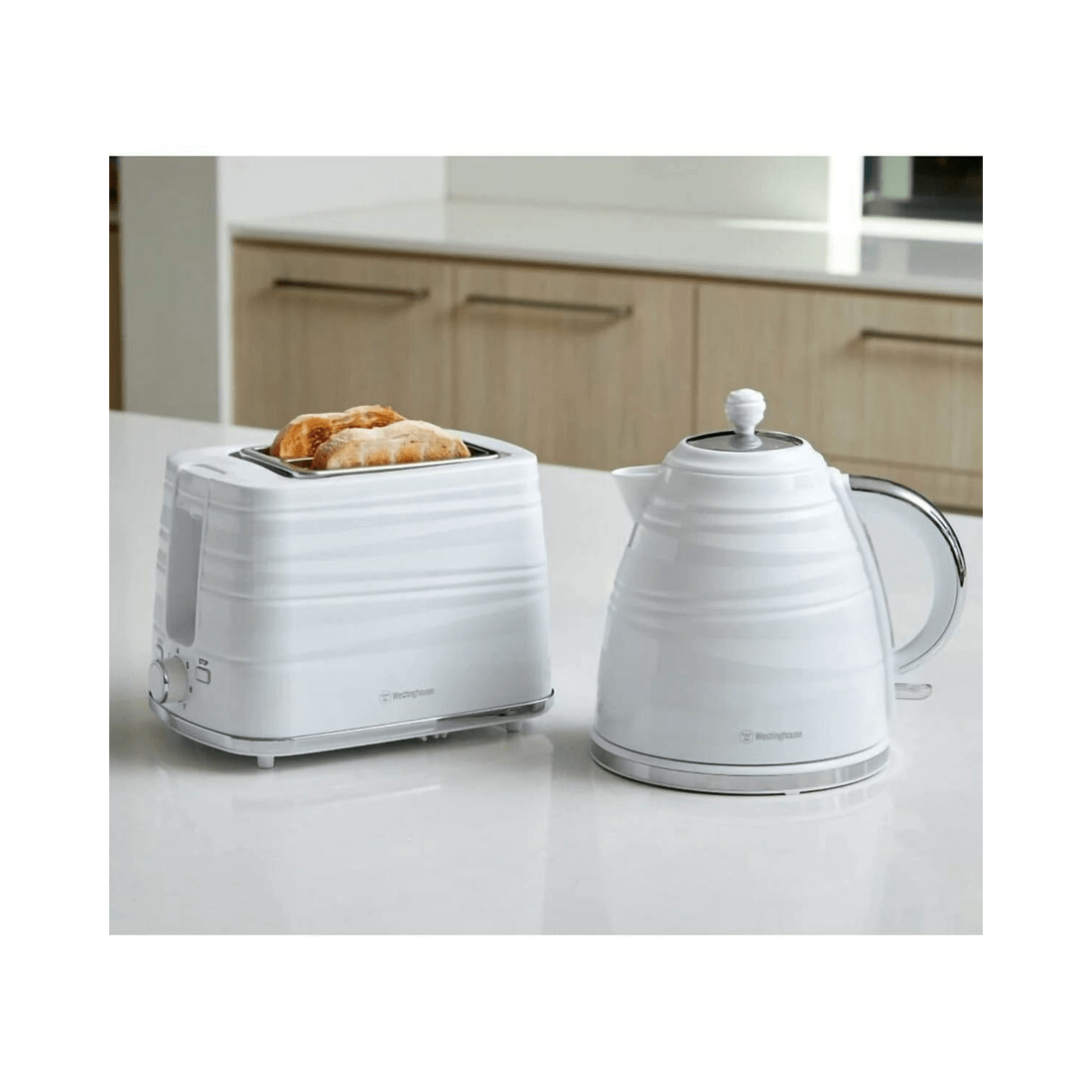 3 Westinghouse Kettle & Toaster Pack - White Stripe, 3 of 5
