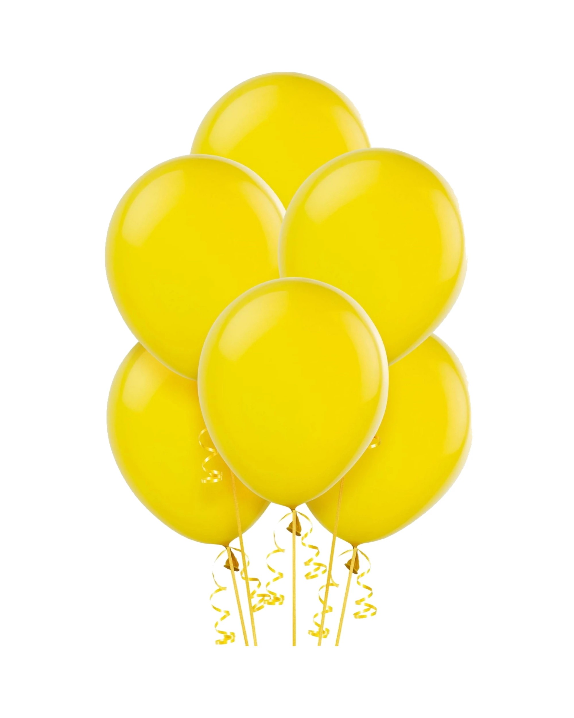 1 Unique Yellow Balloons 30cm Round Pack of 100 - Yellow, 1 of 1