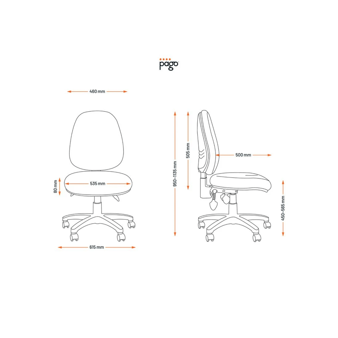 7 Pago Matrix II Plus Heavy-Duty Ergonomic Chair Black, 7 of 9
