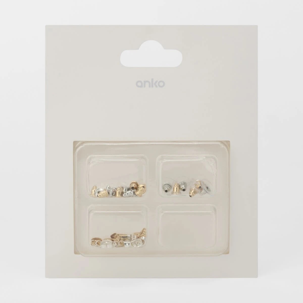 1 60 Pack Earring Backs - Gold Tone and Silver Tone