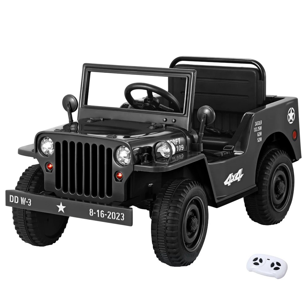 1 Rigo Kids Electric Ride On Car Off Road Toy Cars Remote 12V - Black, 1 of 5
