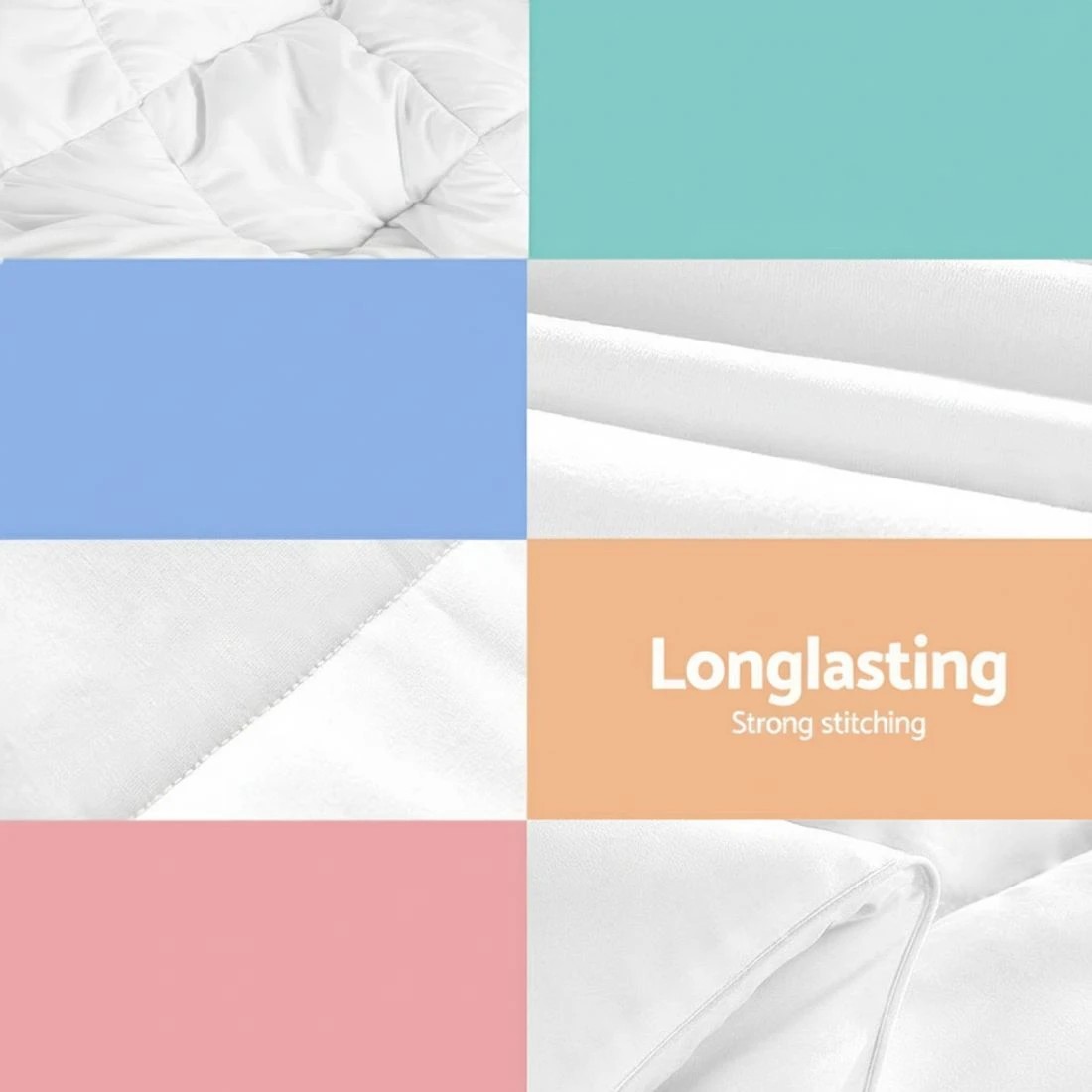 6 Giselle Bedding 800GSM Goose Down Feather Quilt Winter Blanket Duvet Comforter Double - Double Bed - White, 6 of 7