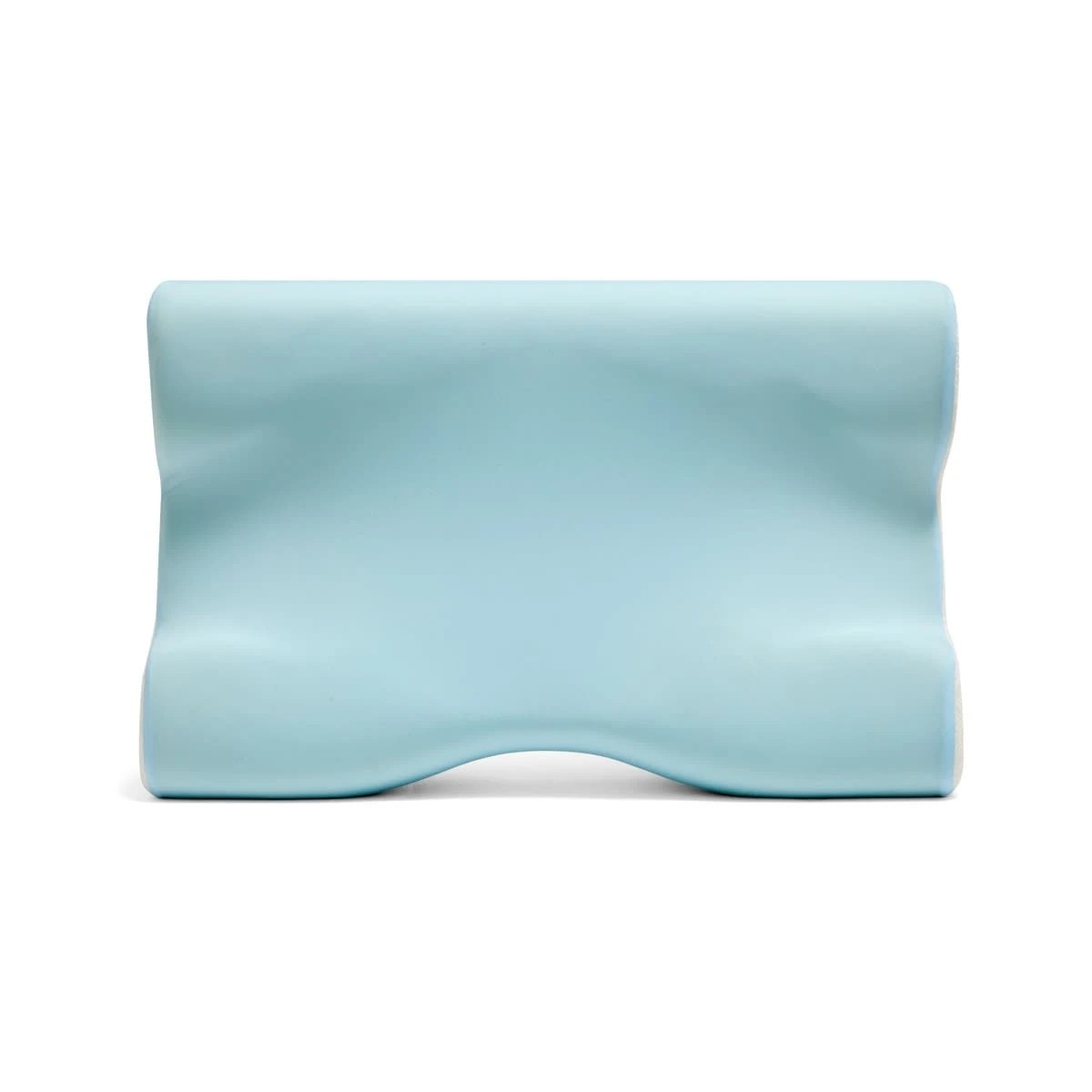 5 Ergonomic Memory Foam Pillow - Medium Profile, Blue and White, 5 of 10