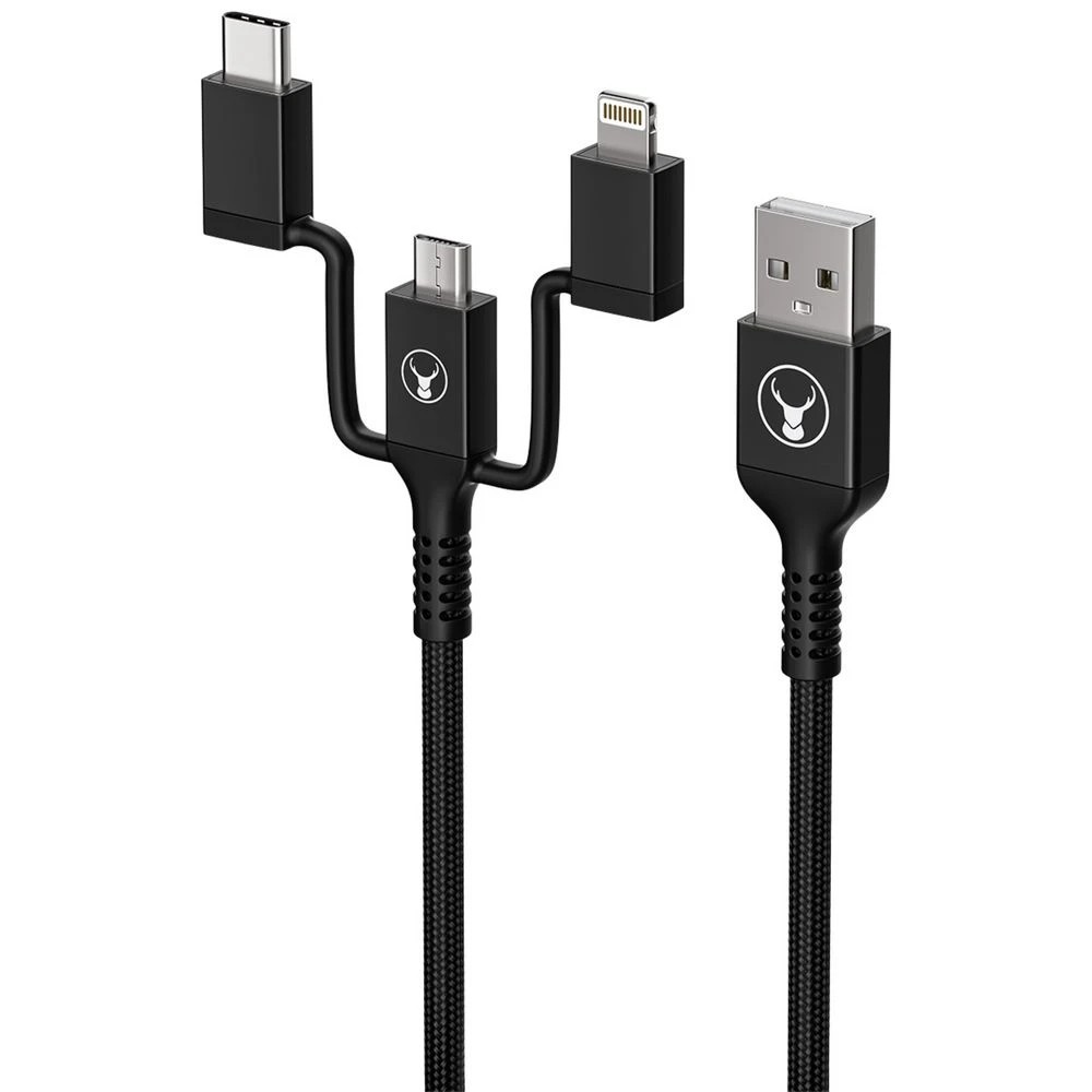 Bonelk TravelTech 3-in-1 Cable 1.2m Black - Kmart