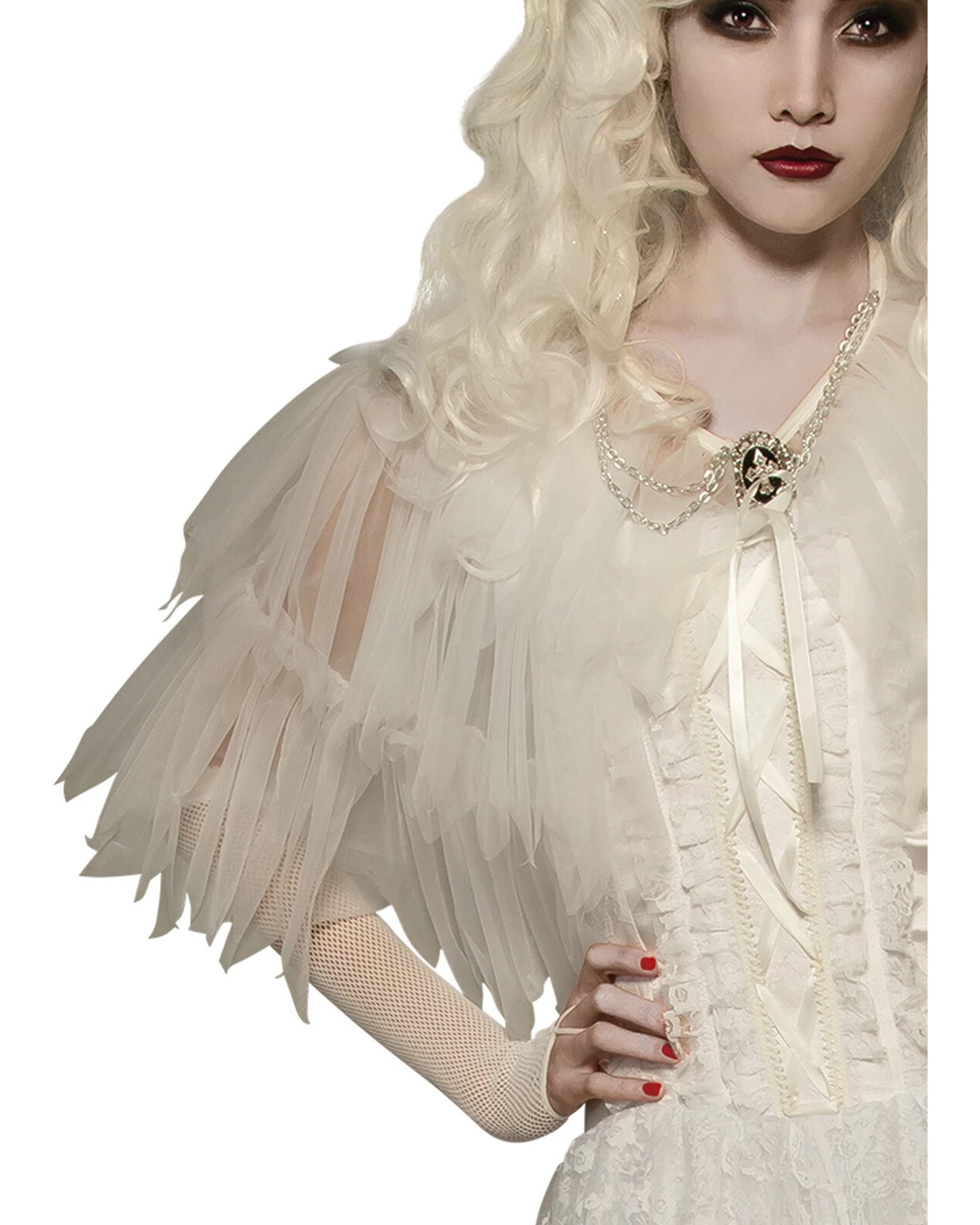 2 Rubies Witch Capelet Halloween Costume Standard Size - White, 2 of 3