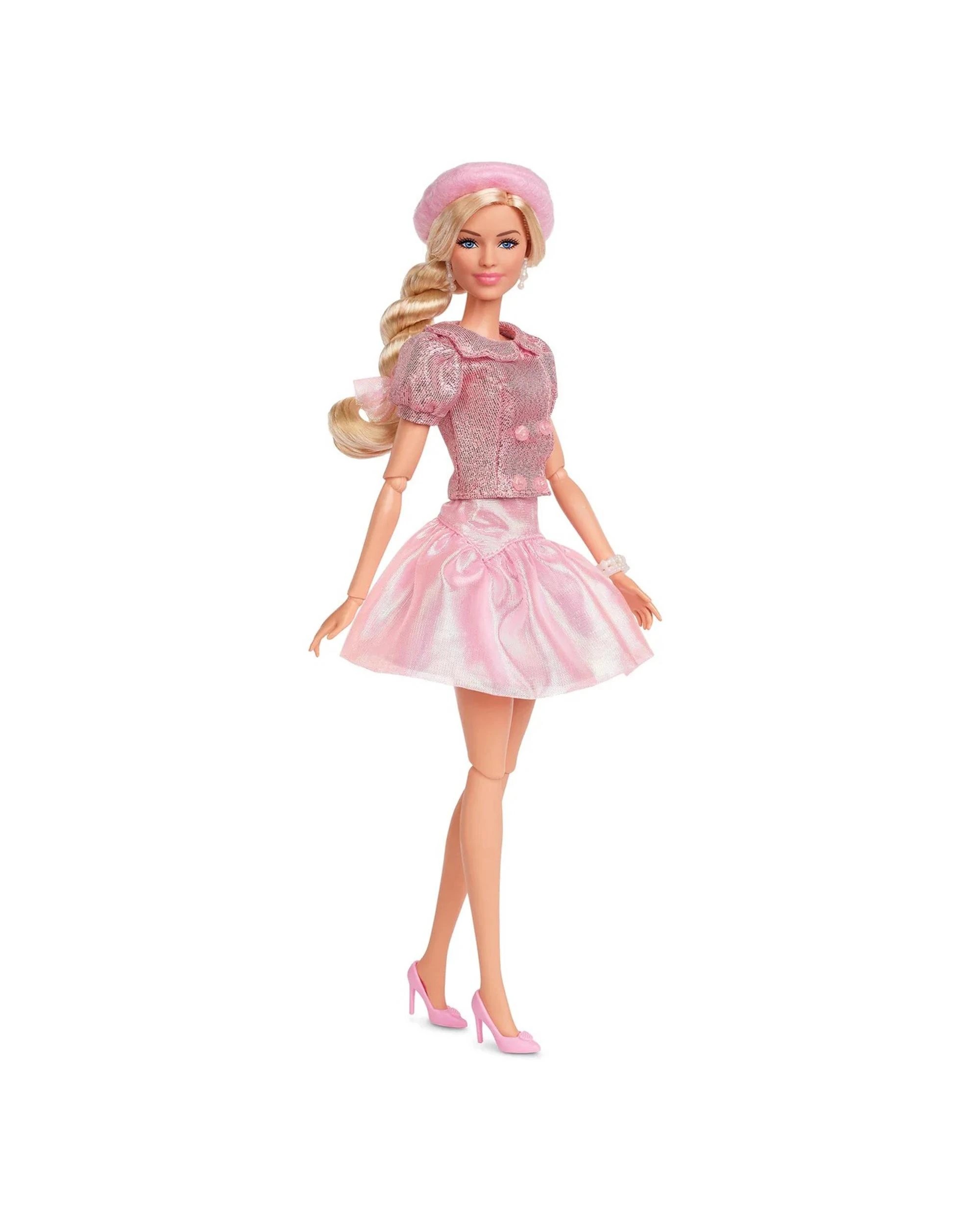 2 Barbie the Movie Barbie Pink Puffy Dress with Pink Beret Collector Fashion Doll - Pink, 2 of 10