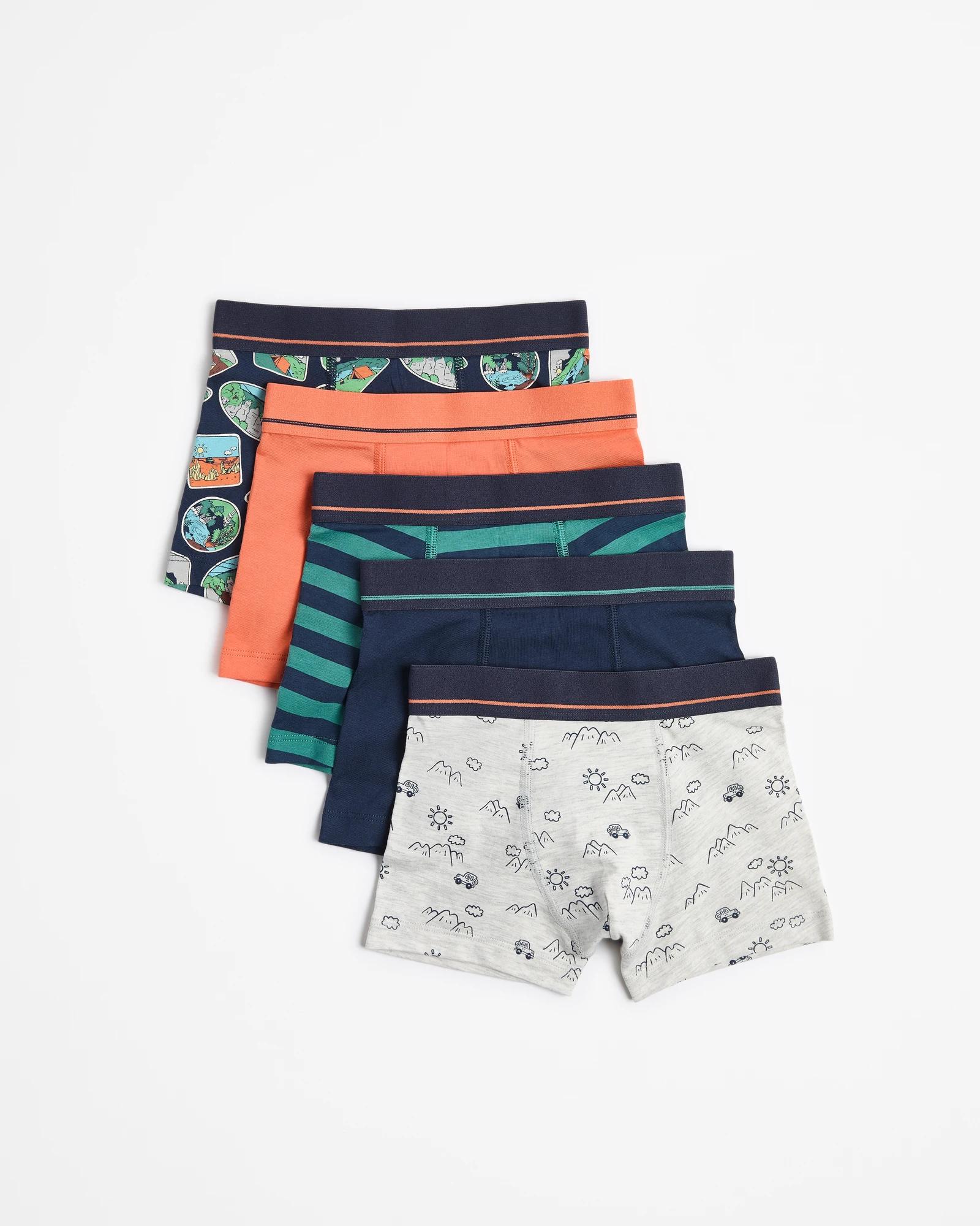 1 Boys Print Trunks 5 Pack - Maxx - Dino Stamps ROADTRIP, 1 of 2
