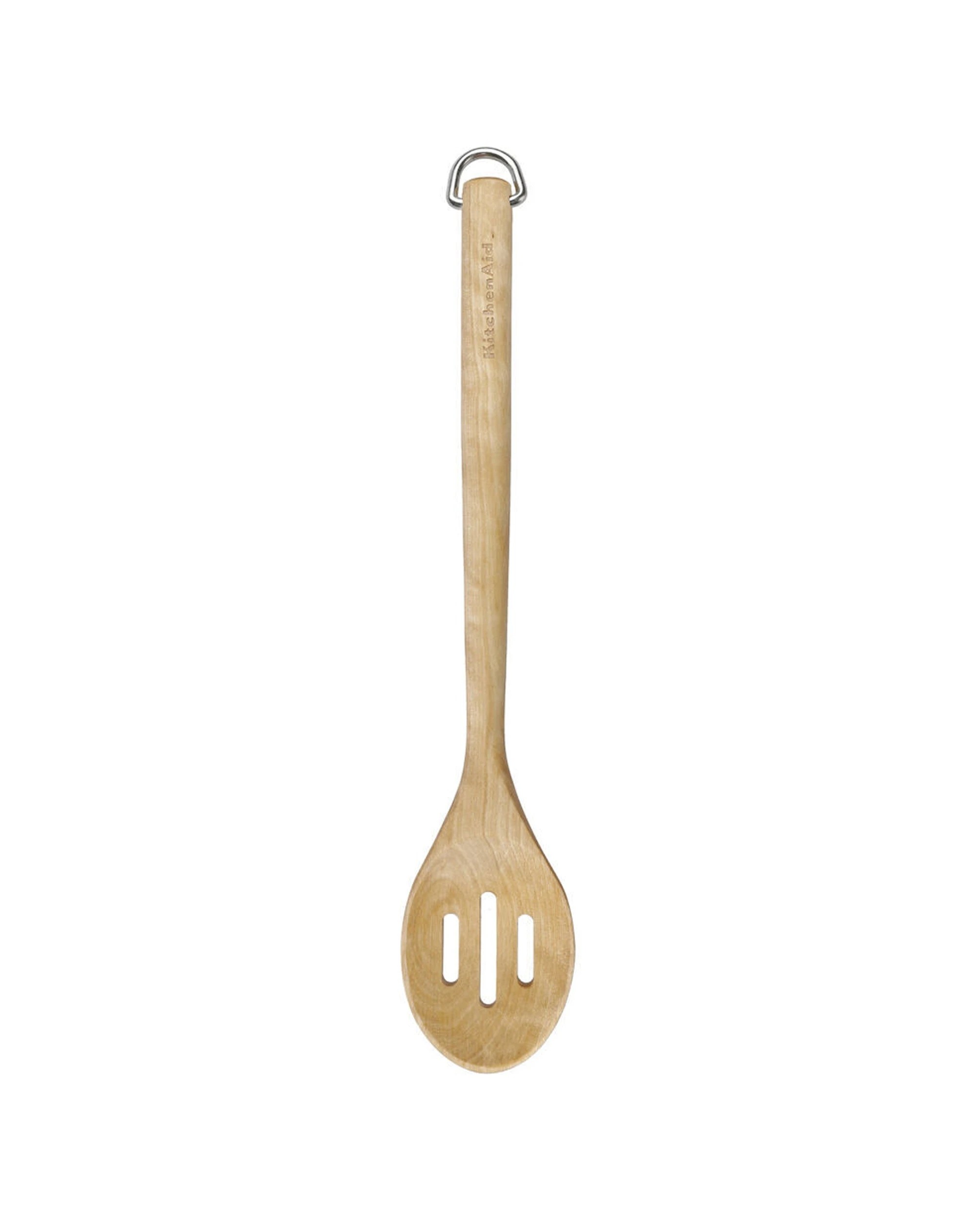 2 KitchenAid 4PK Birchwood Slotted Spoon Finish Wooden Cooking Utens - Beige, 2 of 6