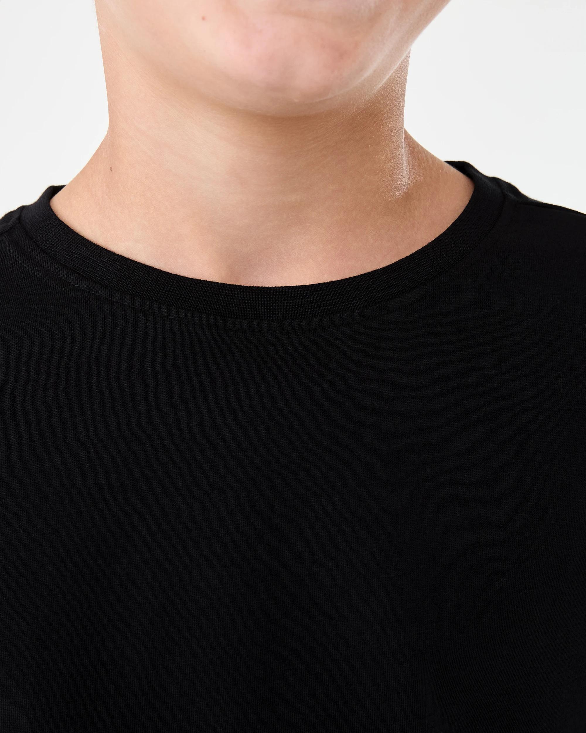 4 Long Sleeve Plain T-shirt Black, 4 of 6