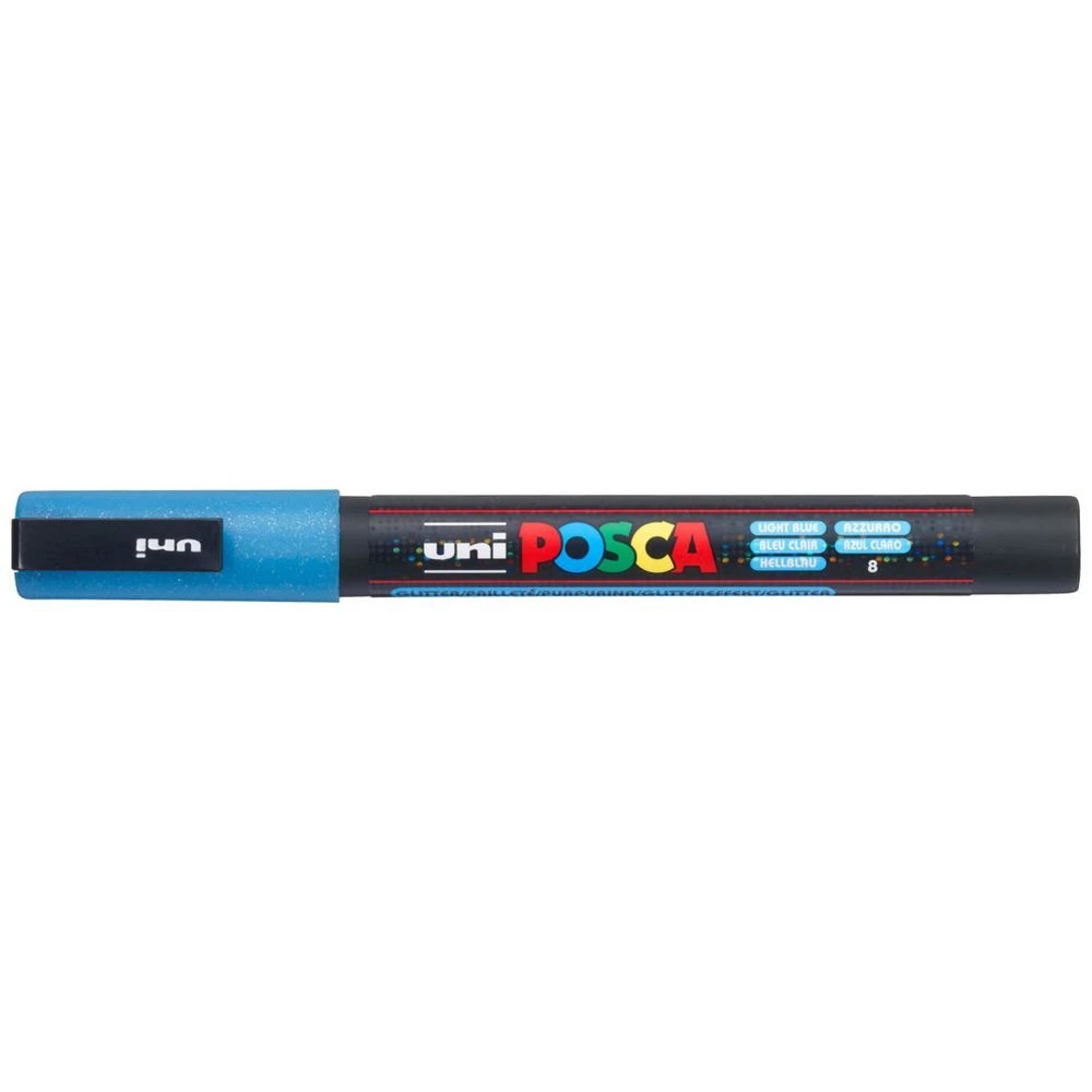 1 POSCA PC 3M Paint Marker Glitter Light Blue, 1 of 8