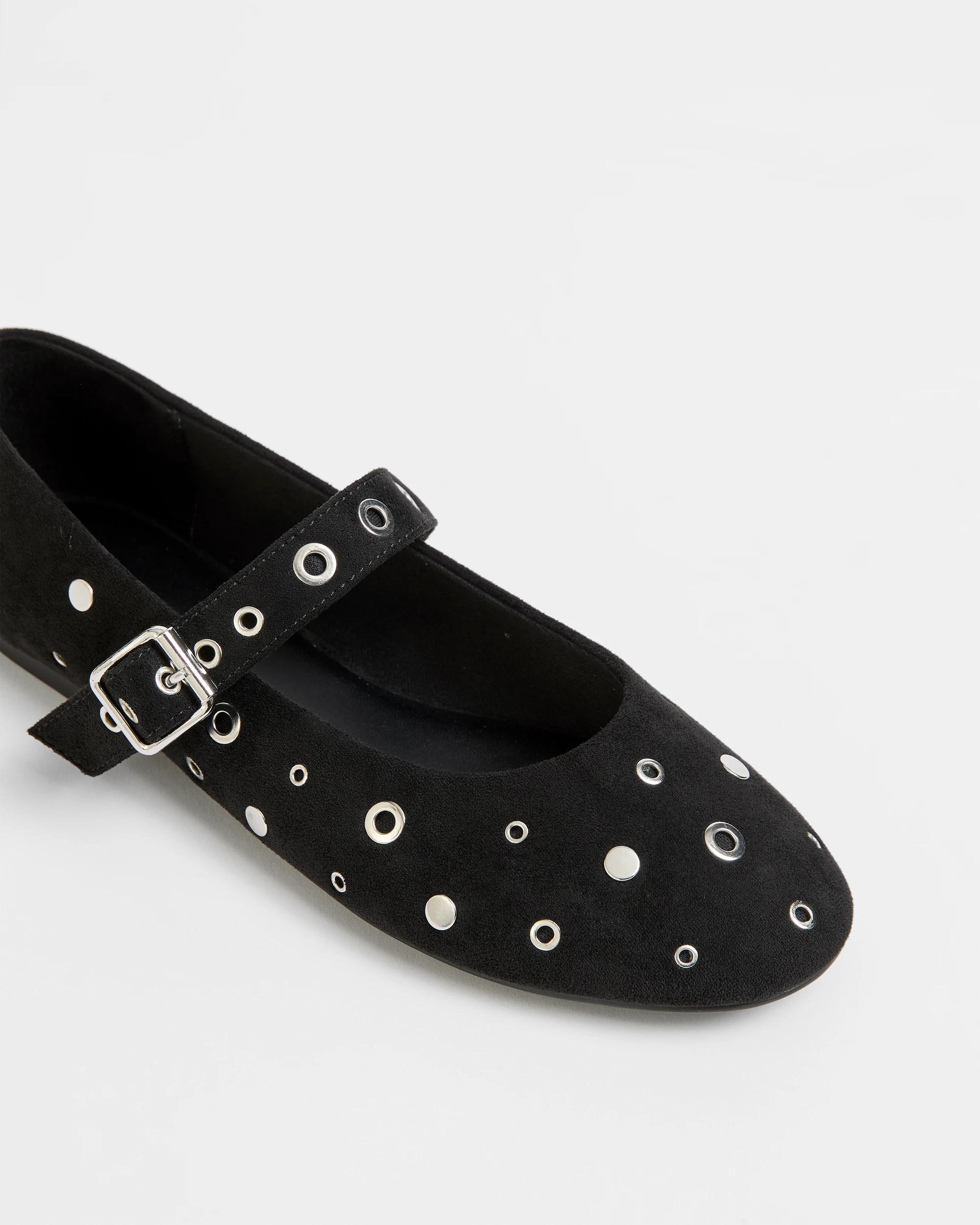 3 Target Woman Eyelet Ballet Flat - Ava BLACK, 3 of 3