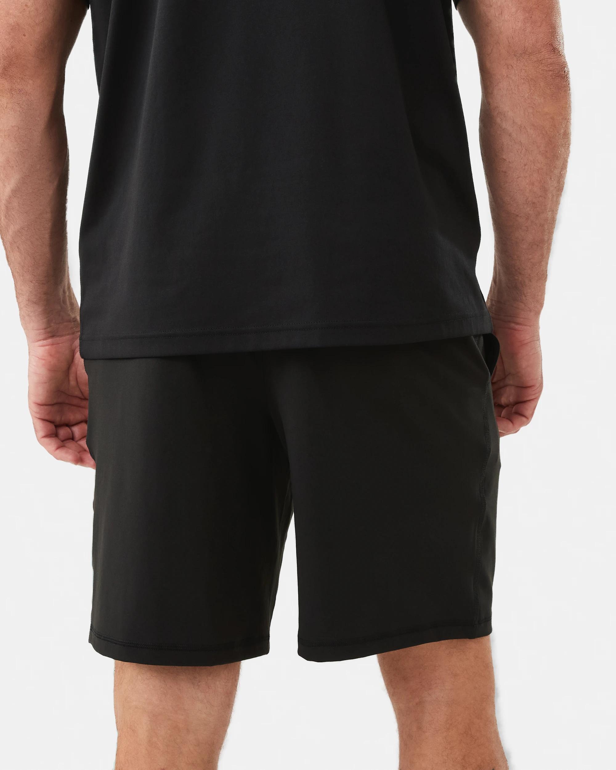 3 Active Mens Travel Jersey Shorts Black, 3 of 7