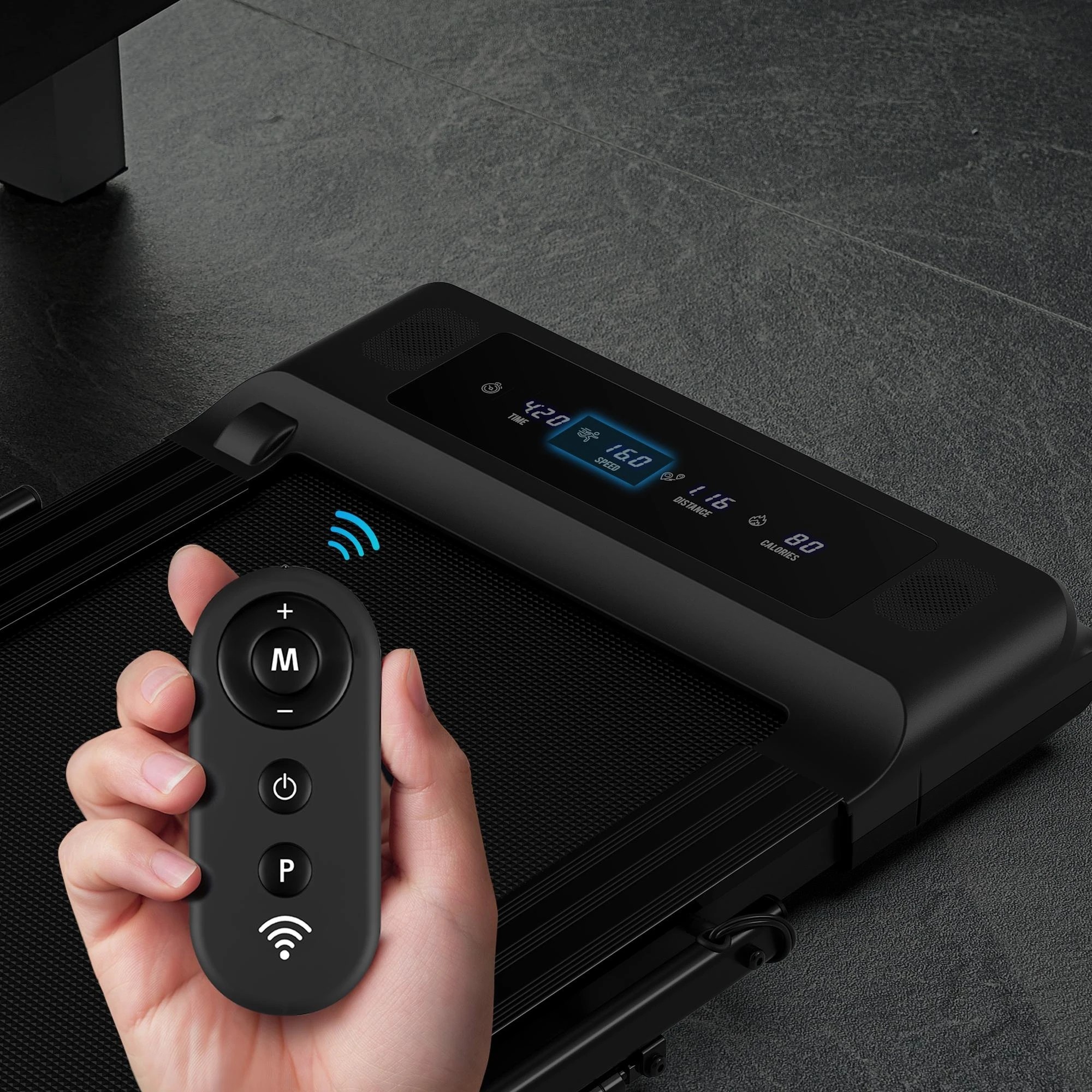 5 Black Lord Treadmill 2 IN 1 Electric Walking Pad 400mm Hydraulic Foldable - Black, 5 of 9