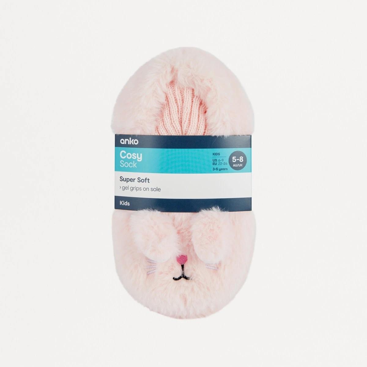 3 Cosy Socks Pnk Bunny, 3 of 3