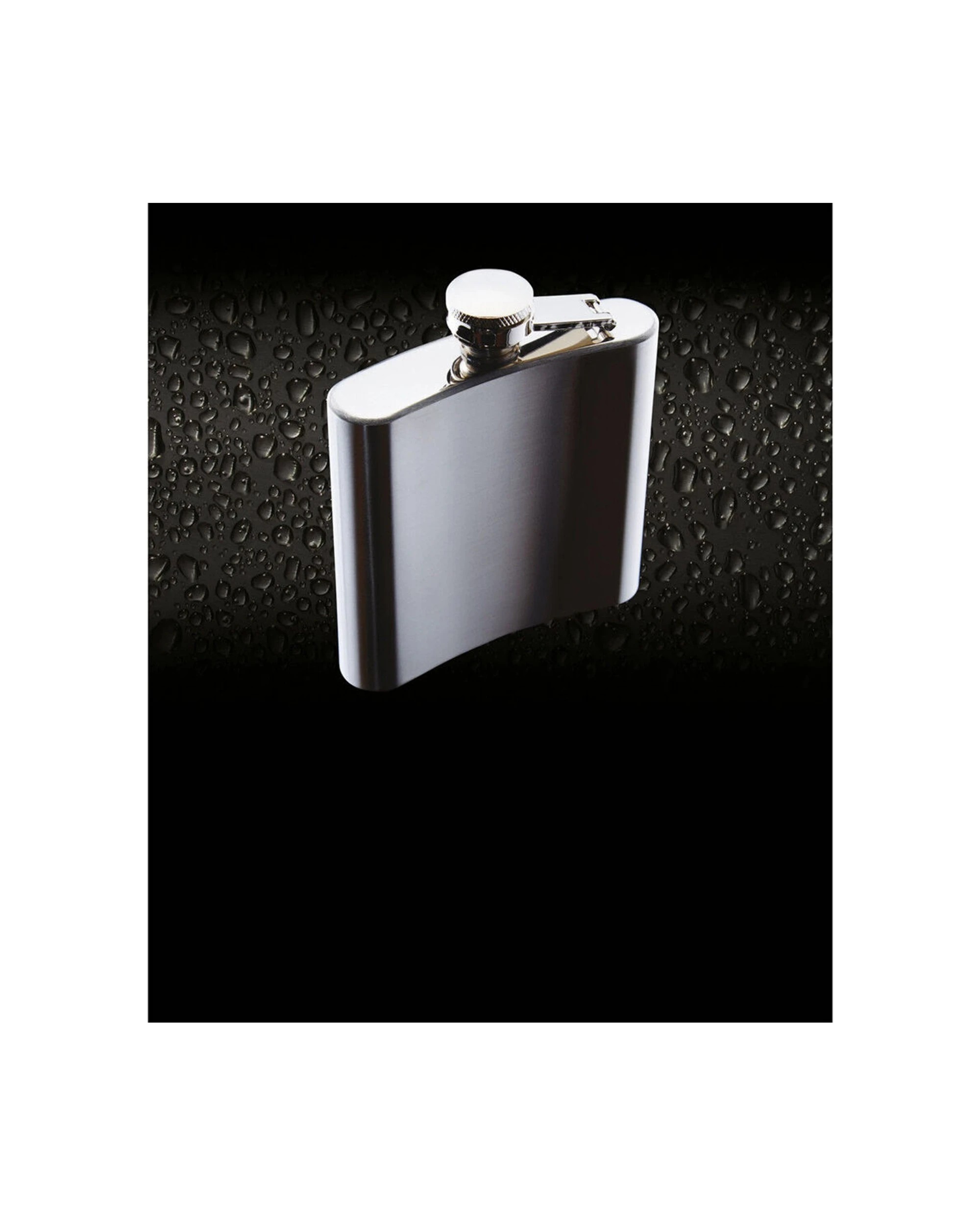 7 BarCraft 2PK Polished Stainless Steel Hip Flask 170ml Portable Drinkware - Silver, 7 of 7