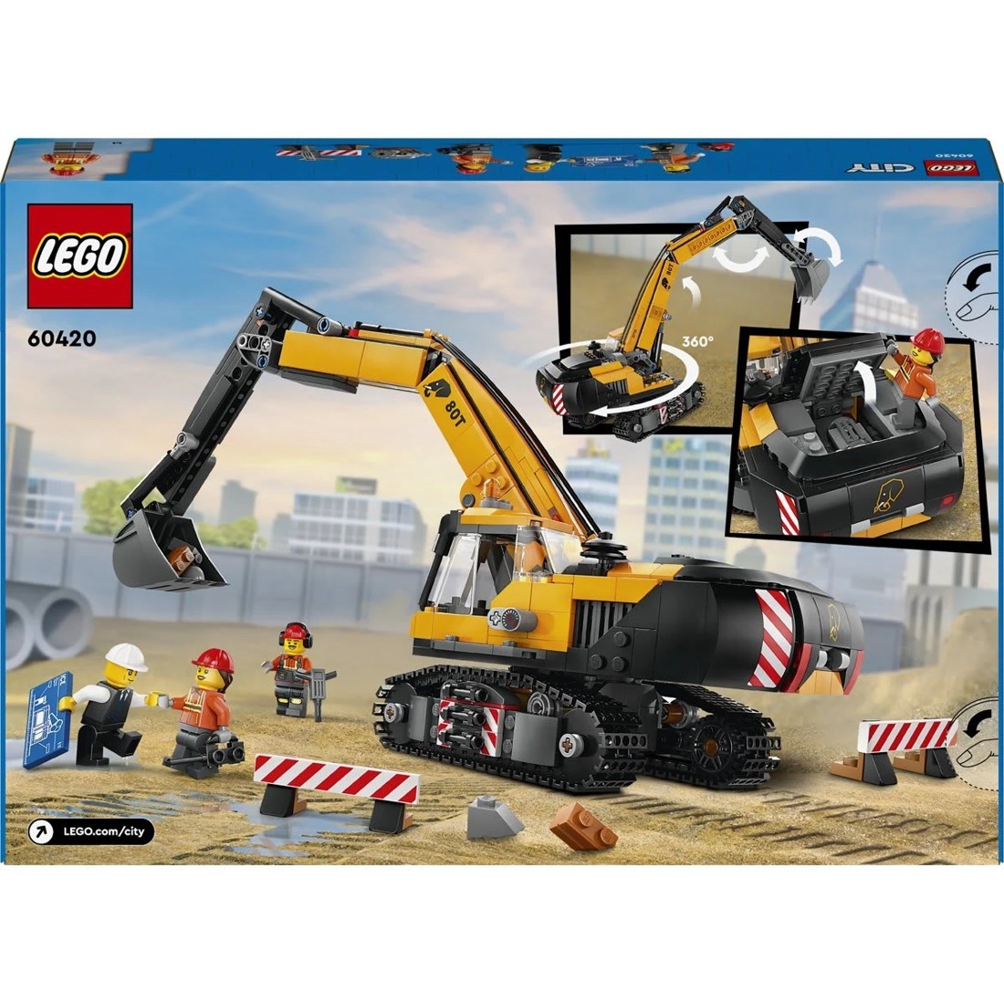 11 LEGO City Big Vehicles Yellow Construction Excavator 60420, 11 of 11