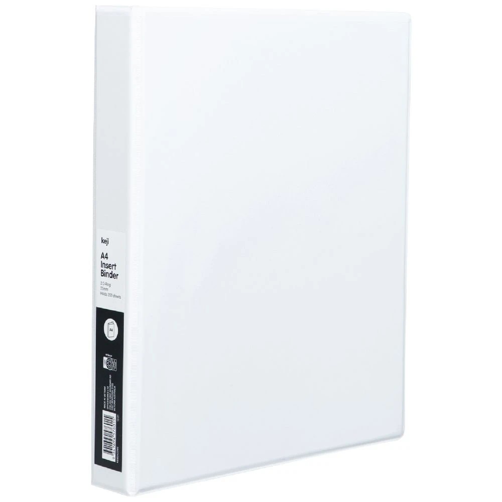 1 Keji A4 25mm 2D Insert Binder White, 1 of 4