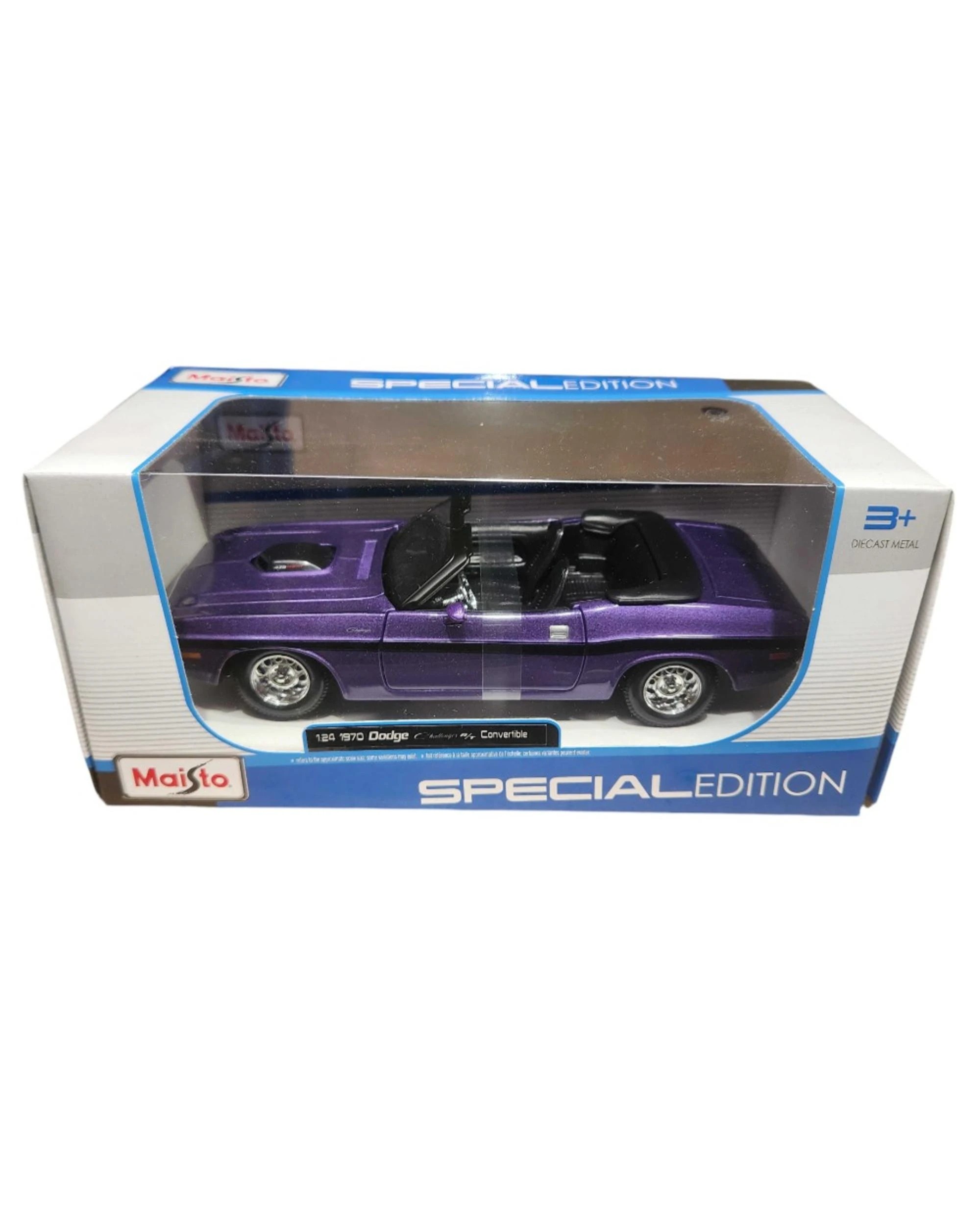 1 Maisto Special Edition 1970 Dodge Challenger R/T Convertible 1:24 Scale Model Car - Purple, 1 of 2