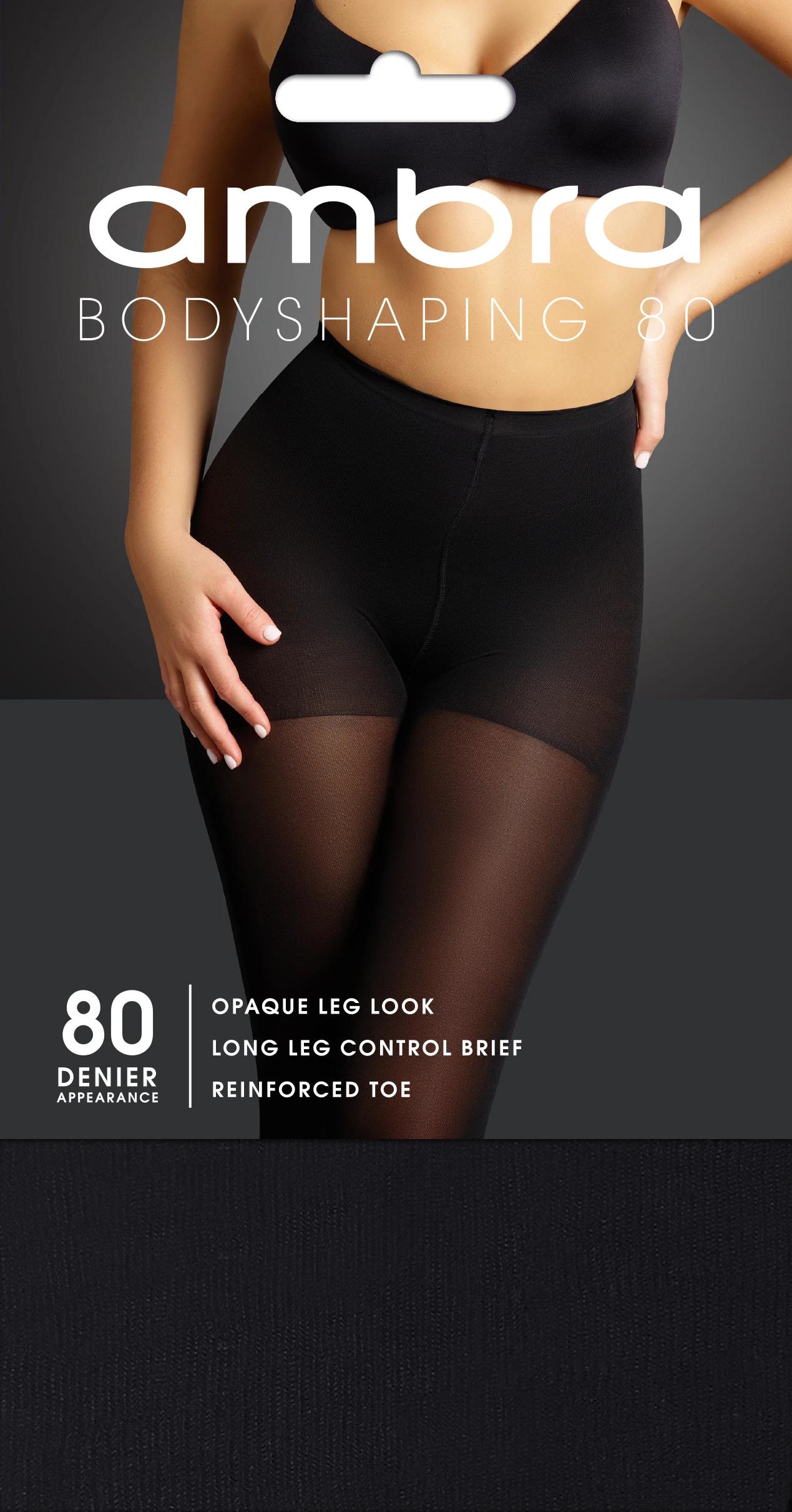 5 Ambra 1 Pack 80 Denier Bodyshaping Tights - Black BLACK, 5 of 5