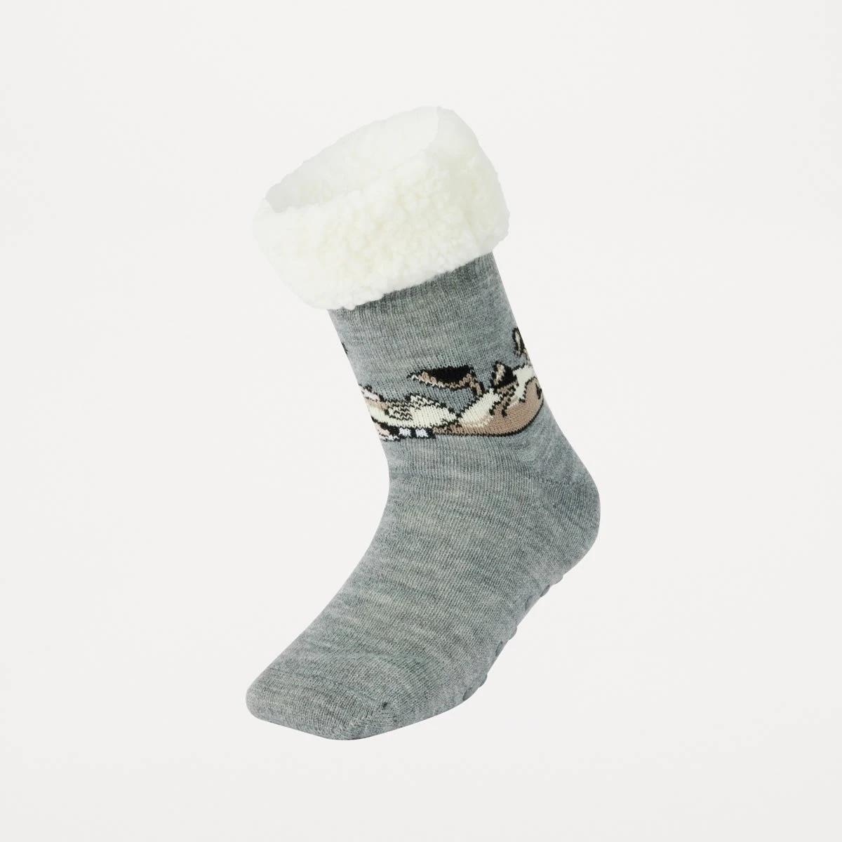 1 Sherpa Lined Home Socks Lazy, 1 of 3