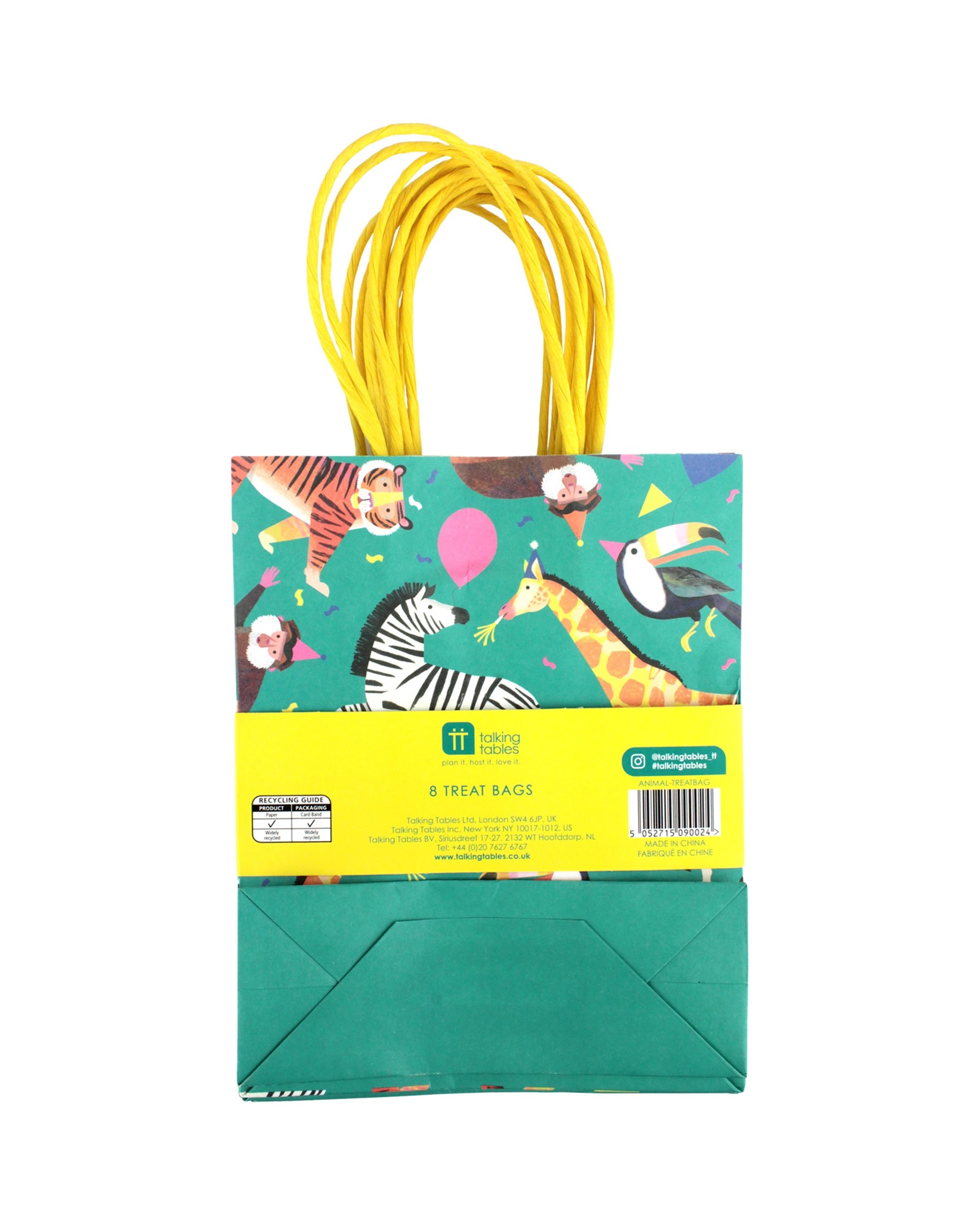 5 Talking Tables Party Animals Paper Gift Bags Pack of 8, 5 of 5