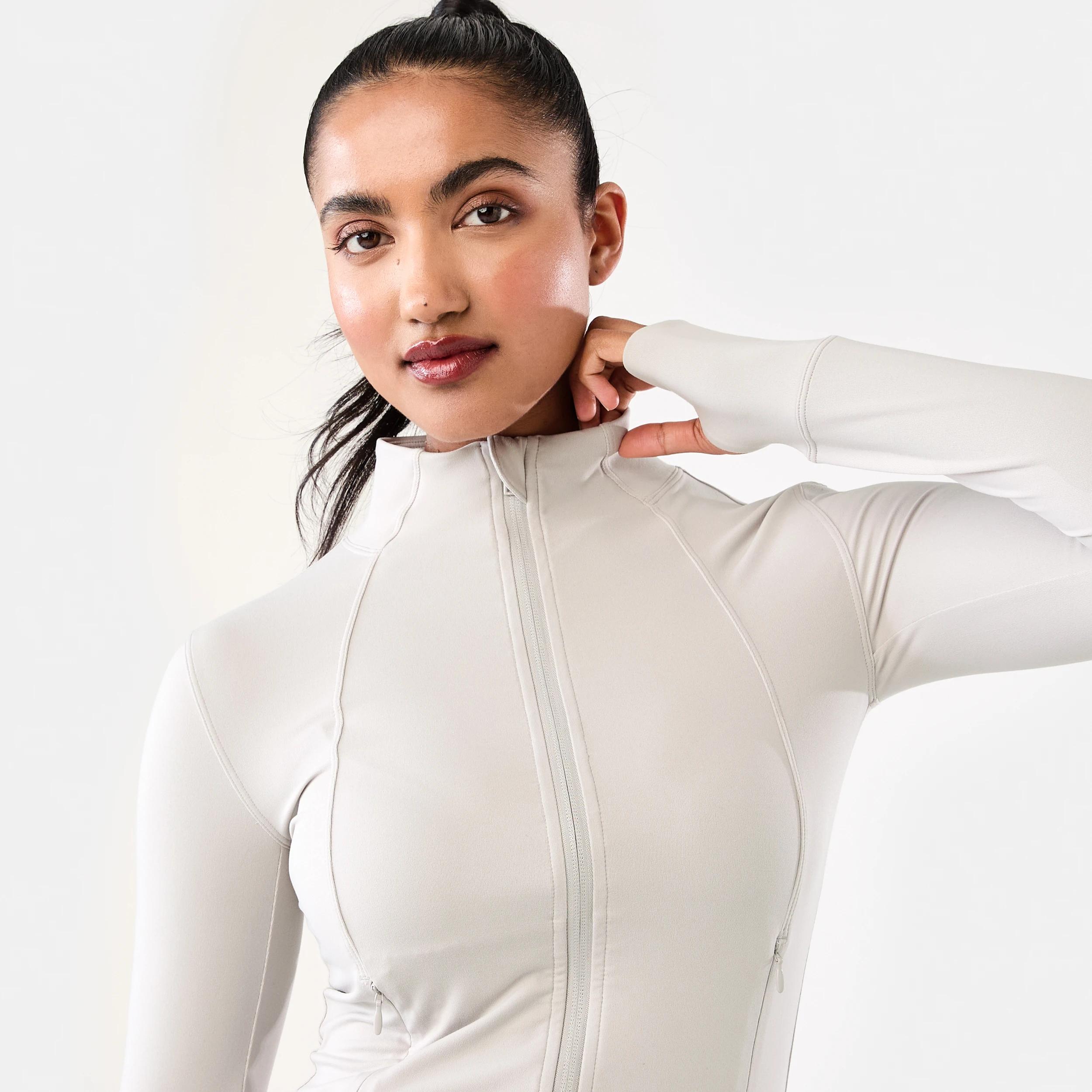 6 Active Womens Long Sleeve Ultrasoft Jacket PEAK GREY, 6 of 8