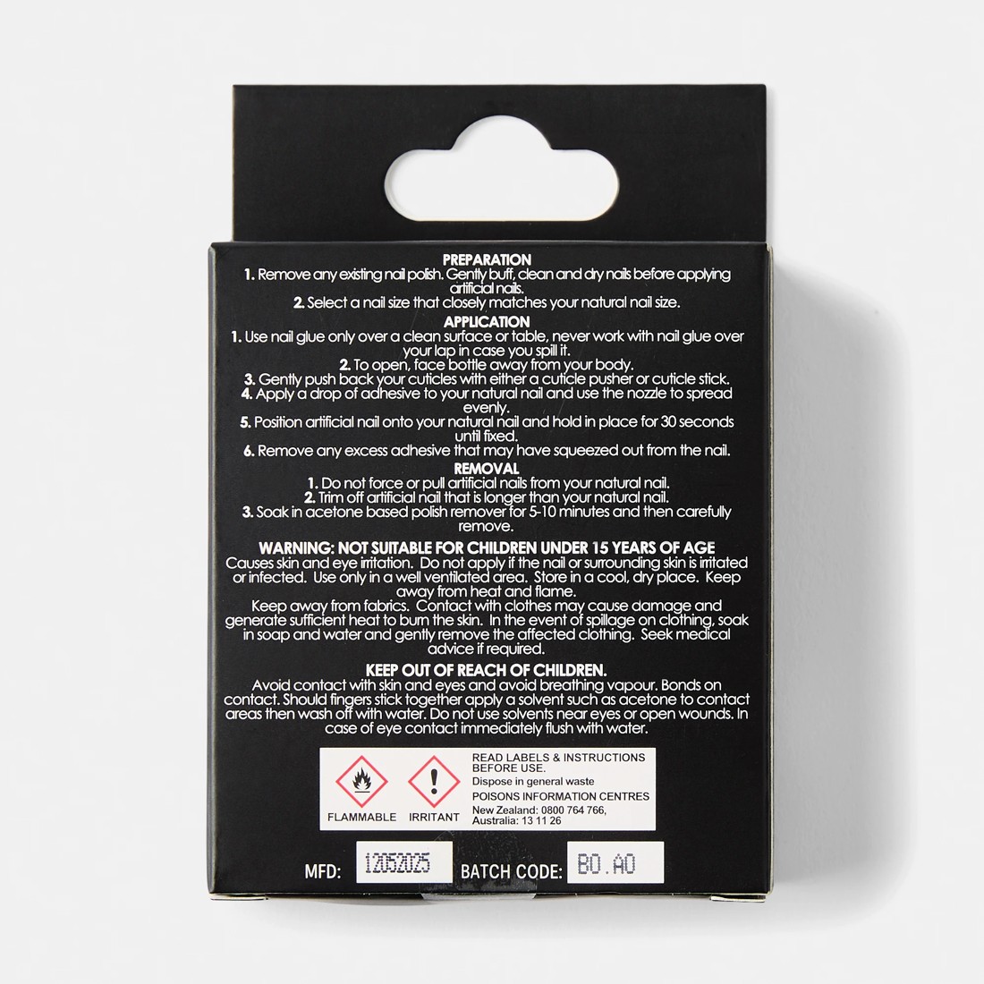 2 OXX Cosmetics 24 Pack Artificial Nails with Adhesive - Stiletto Shape, French Tip, 2 of 5