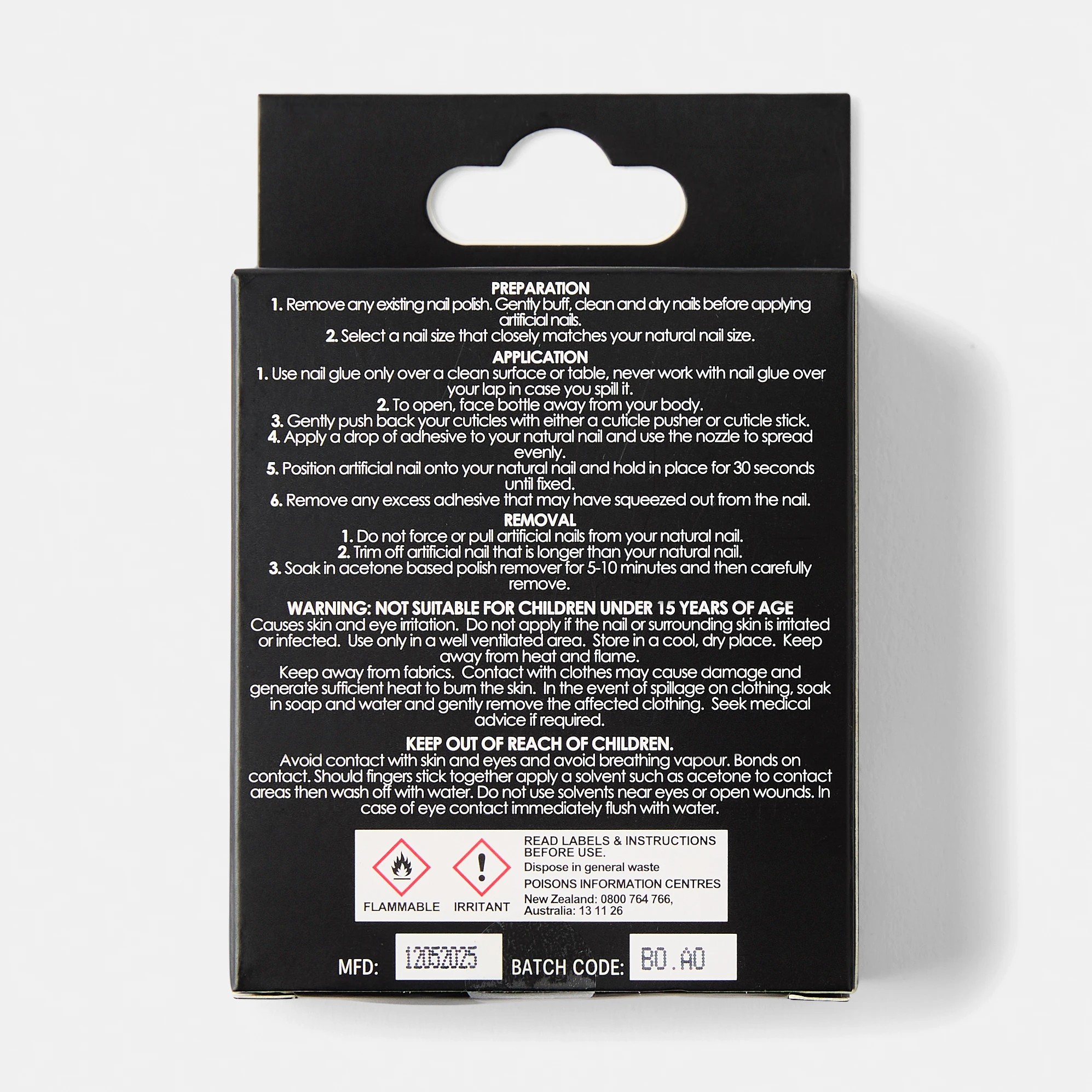 2 OXX Cosmetics 24 Pack Artificial Nails with Adhesive - Stiletto Shape, French Tip, 2 of 5