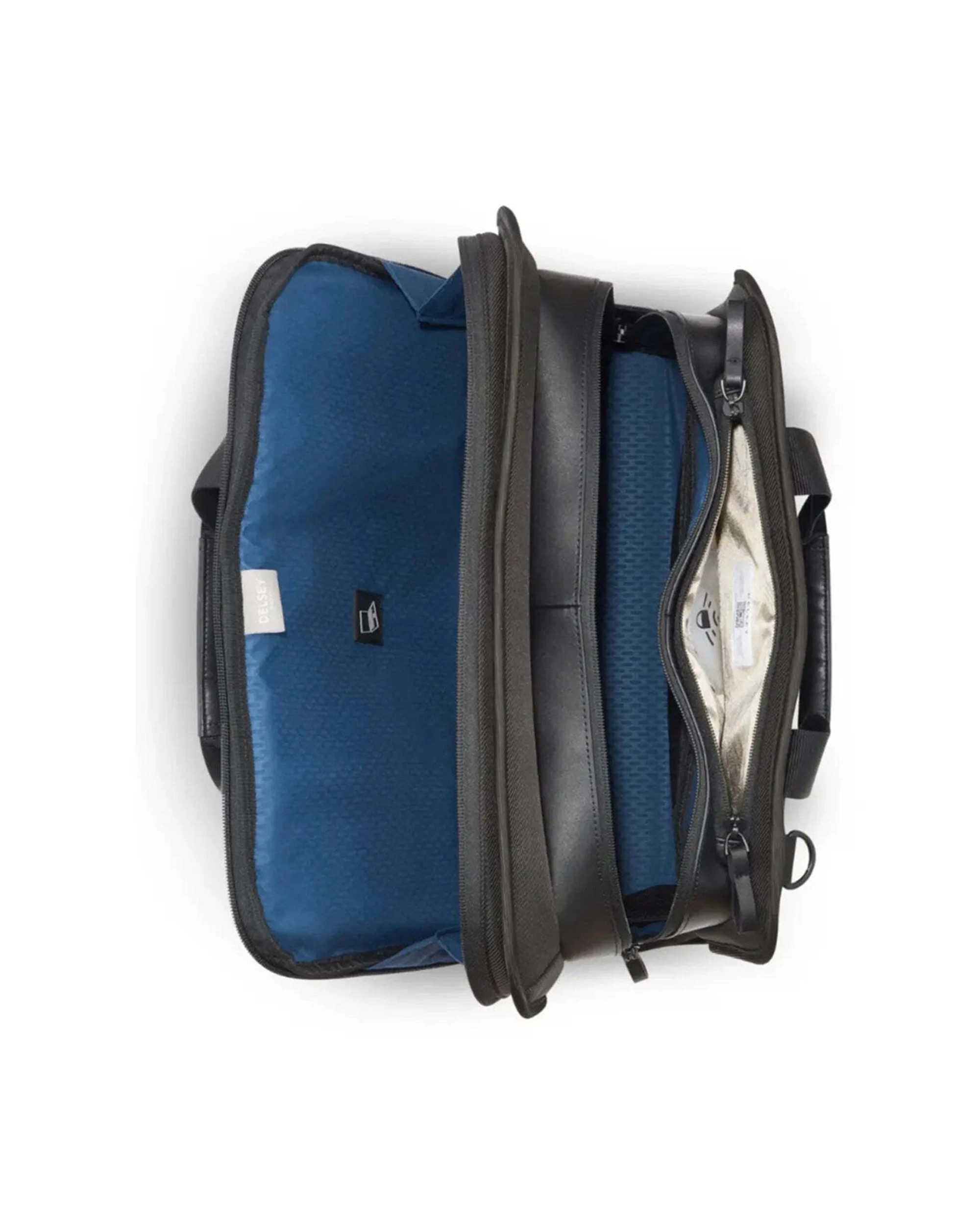 3 Delsey Arche 14in Laptop Satchel Double Compartments RFID Data Protection - Black, 3 of 7