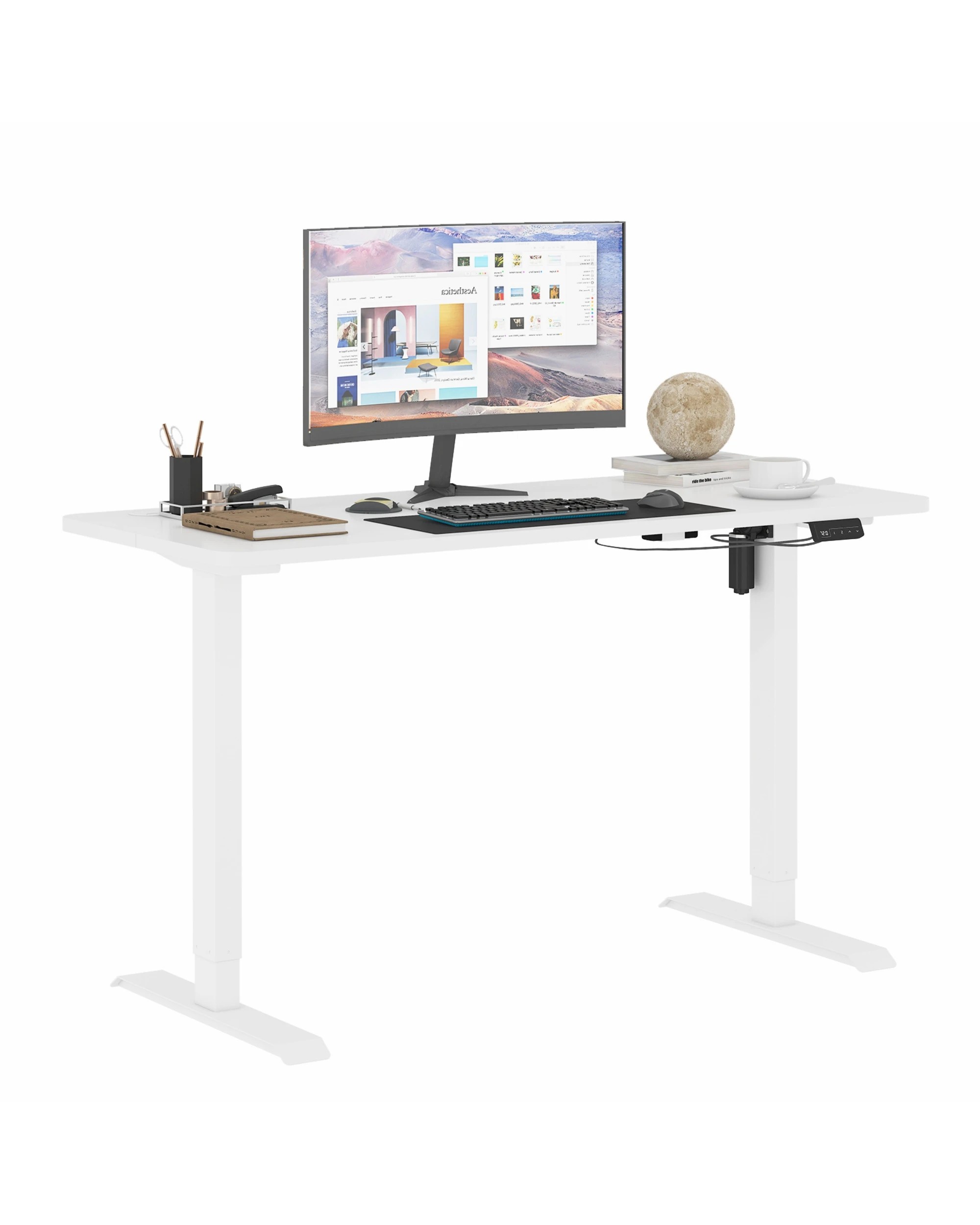 3 Advwin Electric Standing Desk Adjustable Height Ergonomic - White, 3 of 3