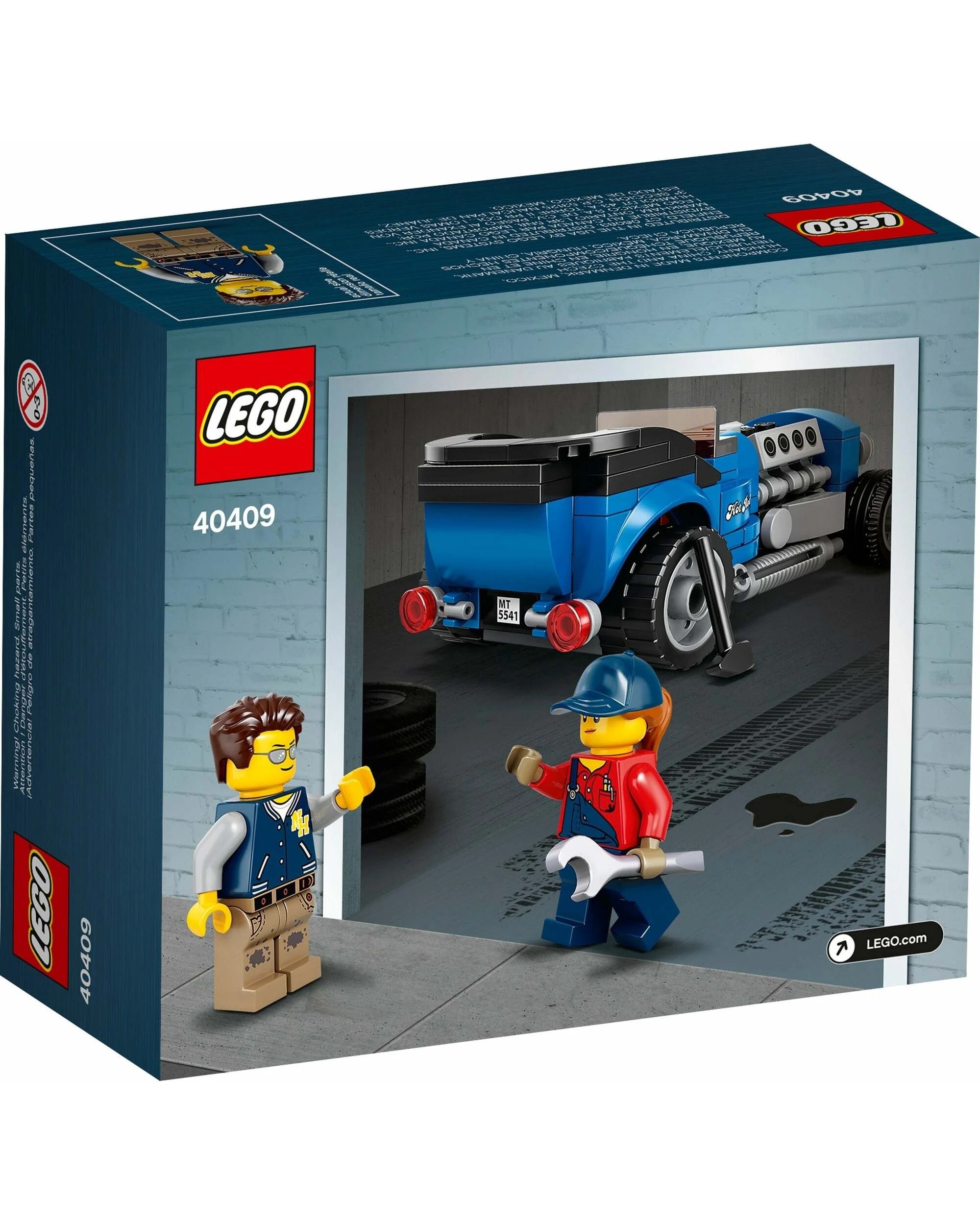 4 LEGO 40409 Blue Fury Hot Rod - Mini Replica with Minifigures, 4 of 4