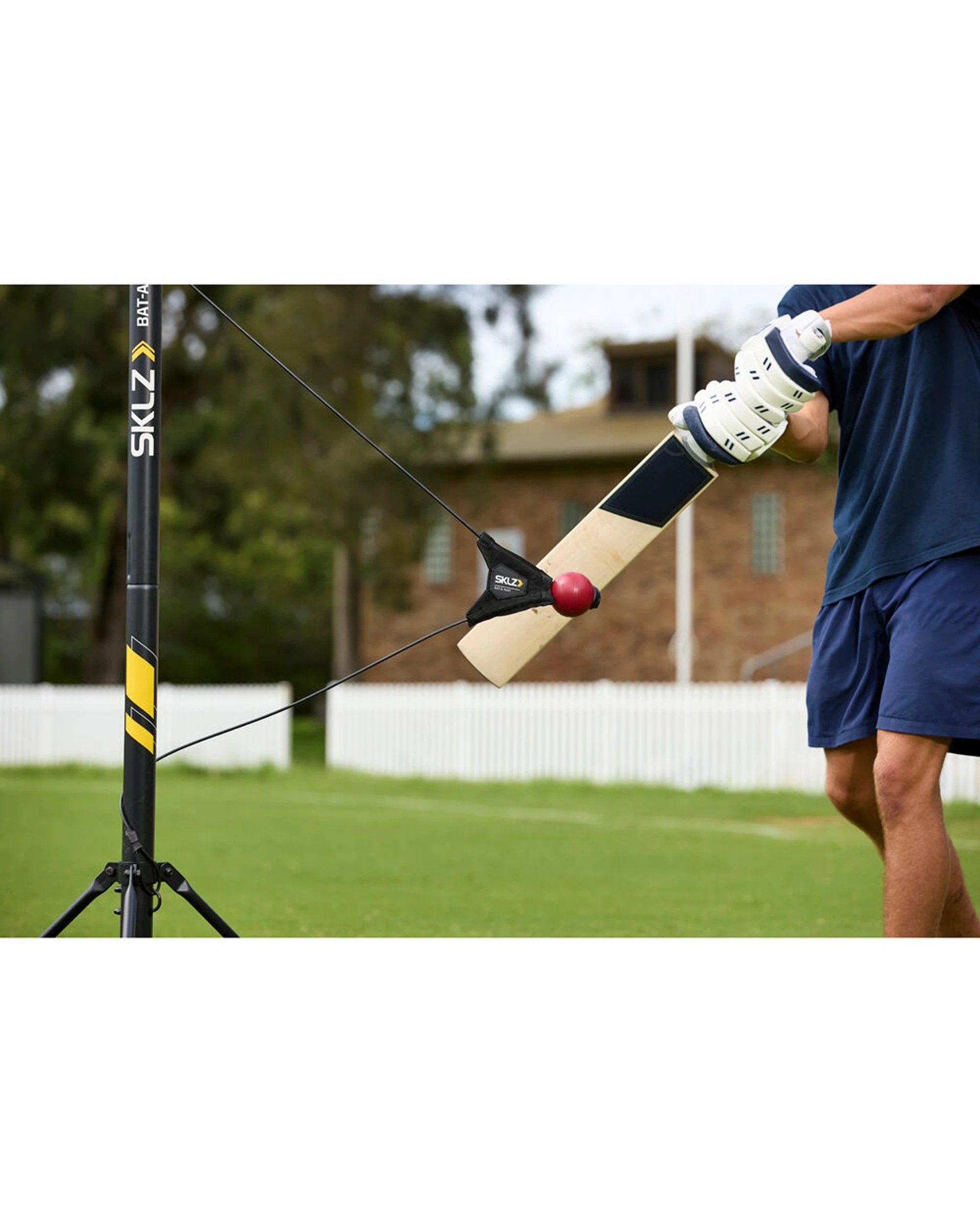 7 Sklz Bat-A-Way PTS Cricket Swing Training Aid Practice Drill Portable Heavy - Black, 7 of 8