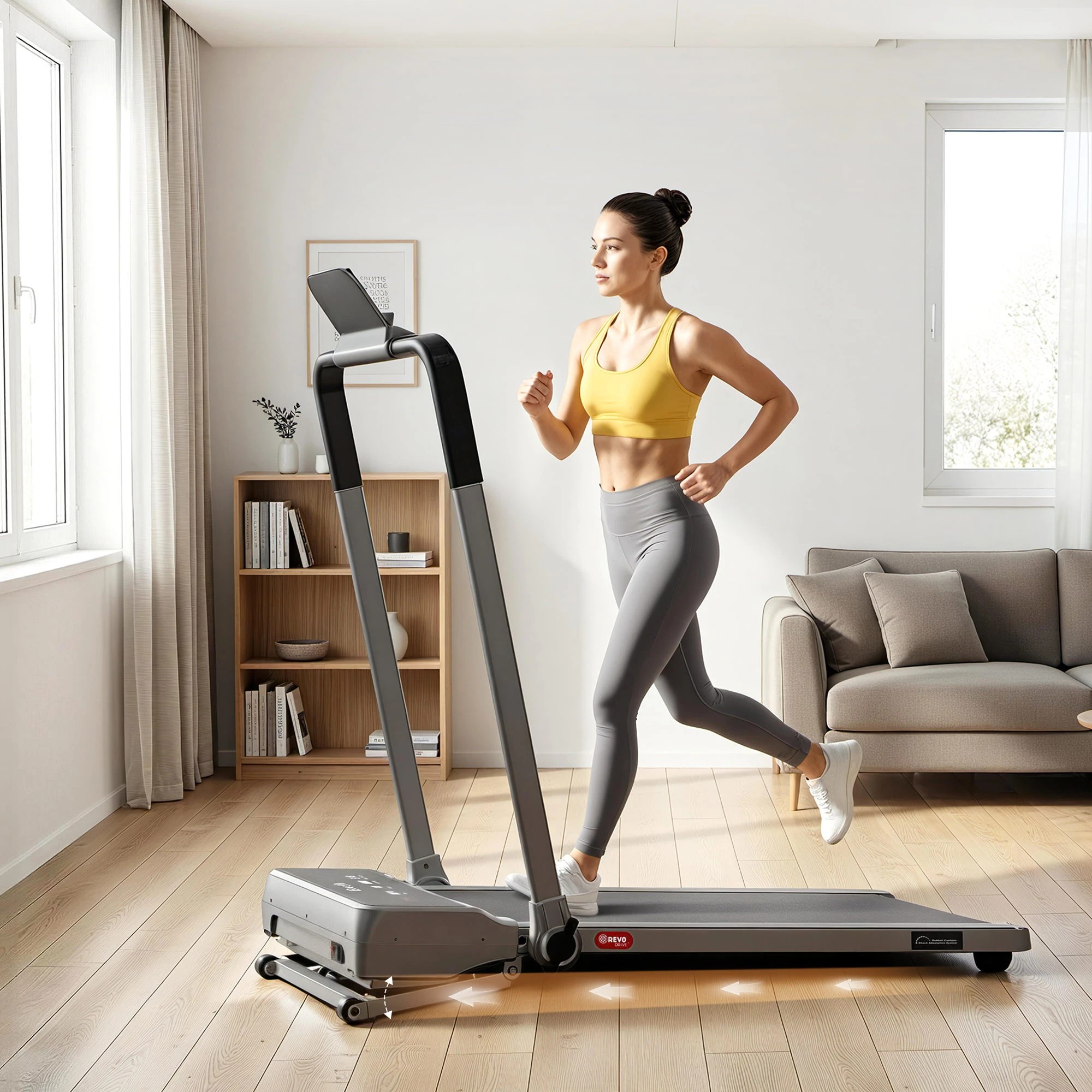 7 Everfit 3 in 1 Walking Pad Treadmill 20% Auto Incline Under Desk Foldable for Home With 40cm Belt - Silver, 7 of 10
