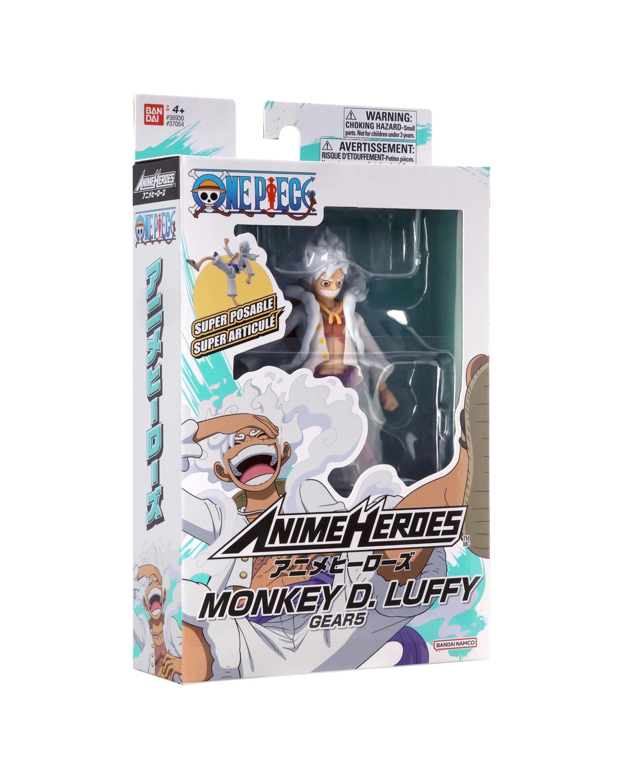 3 Anime Heroes One Piece Monkey D. Luffy - Gear 5 -  Figure, 3 of 9