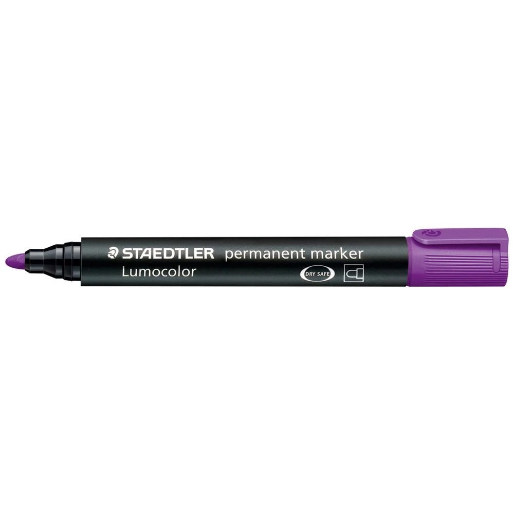 1 Staedtler Lumocolour Permanent Marker Bullet Violet, 1 of 3