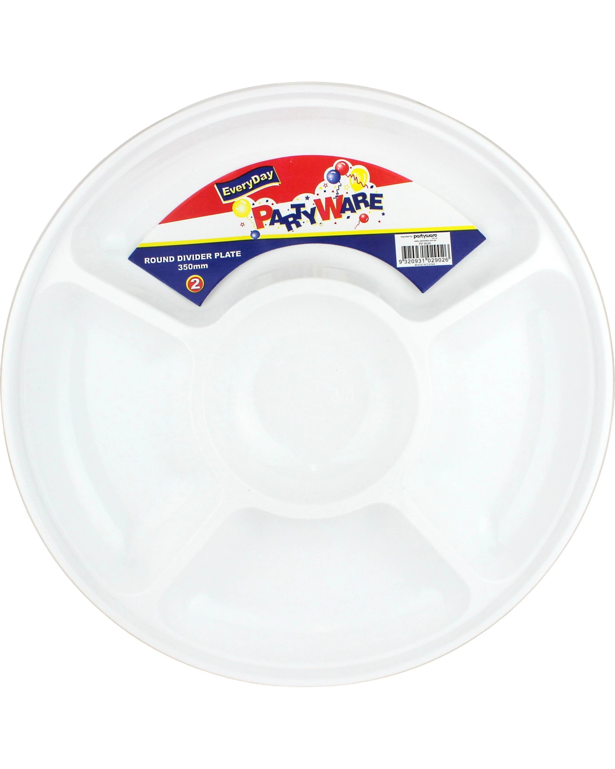 1 Partyware Plastic Chip and Dip Platters 35cm Pack of 2, 1 of 2